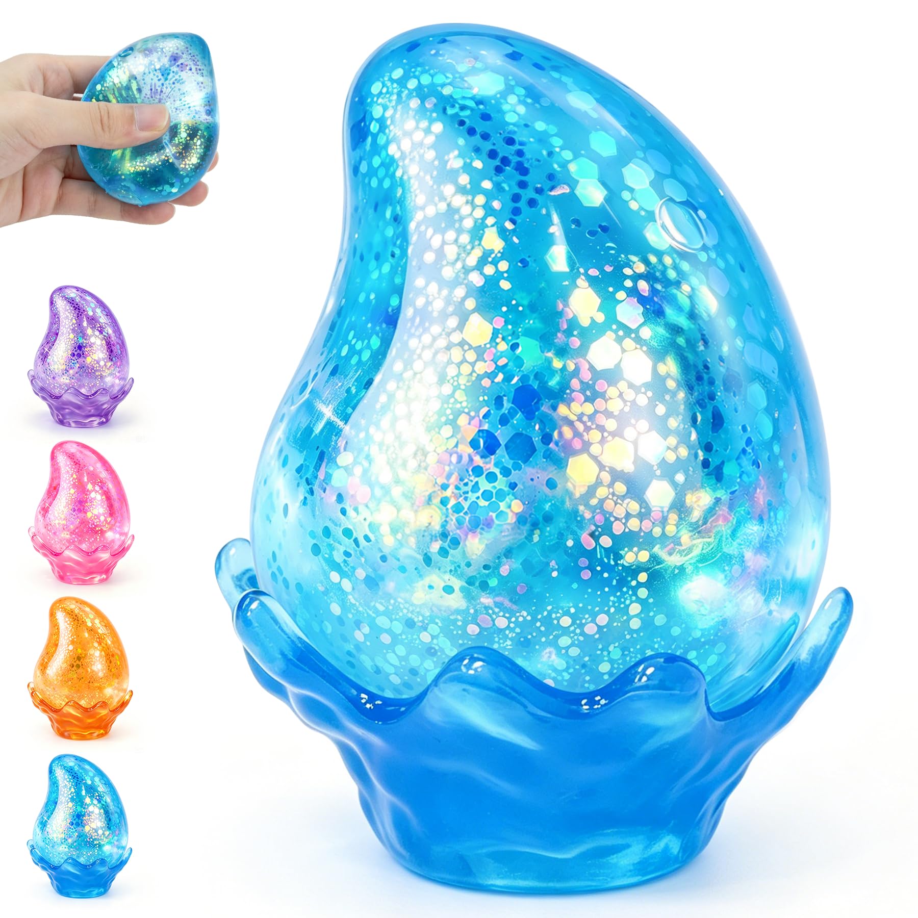 Squishy Stress Balls,Cube Squishies Anxiety Stress Relief Ice Squishy Malt Sugar Balls,Soft Sensory Calming Toys for Kids Teens, Party Favors &
