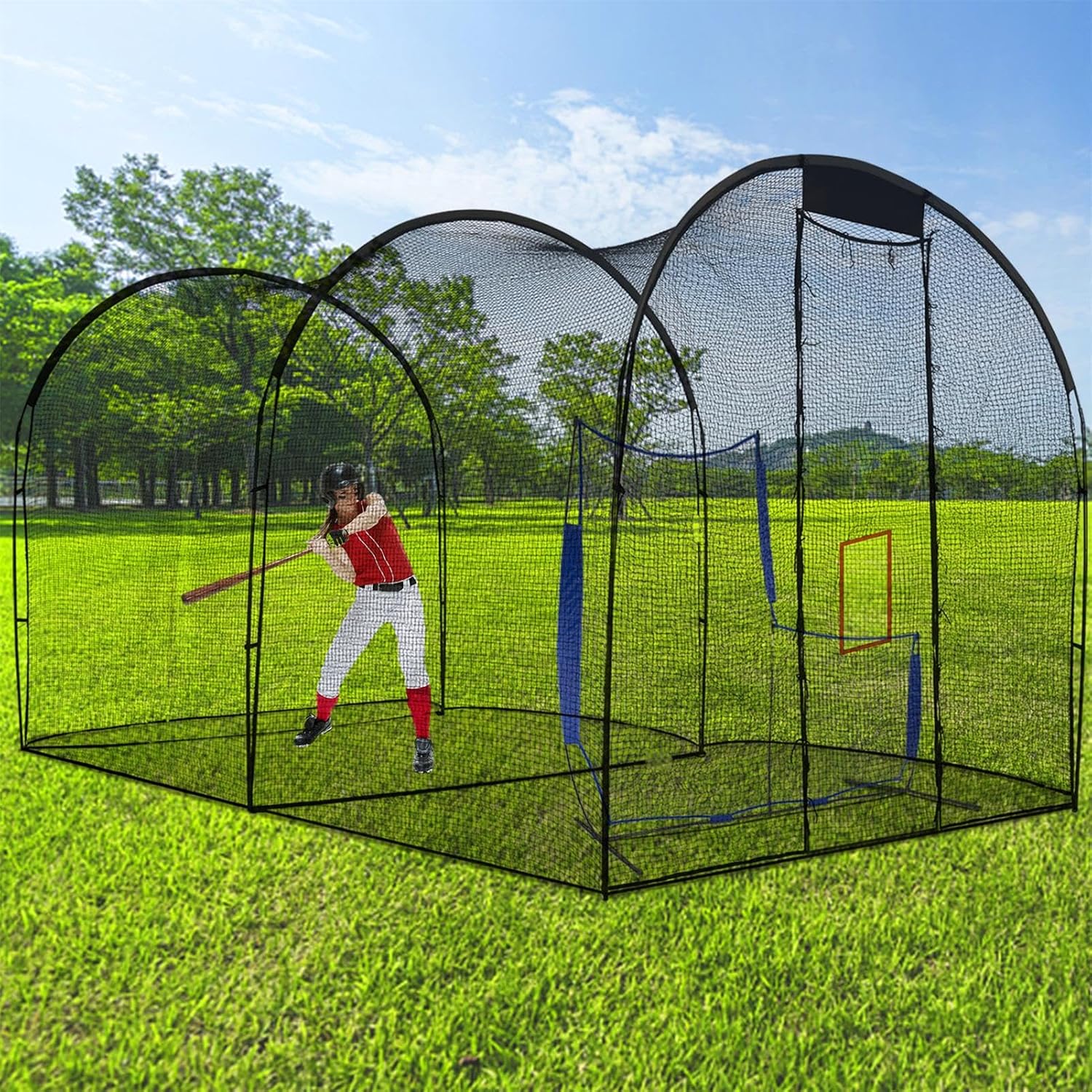 野球バッティングゲージ 野球練習用ネット 6.7mx3.6mx3m 野球