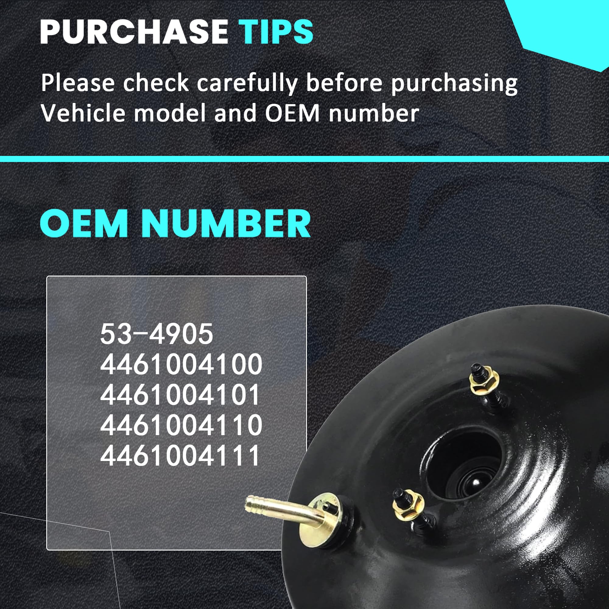 PartsFlow Vacuum Brake Booster For 2001-2004 Toyota Tacoma – Replaces 53-4905, 4461004111