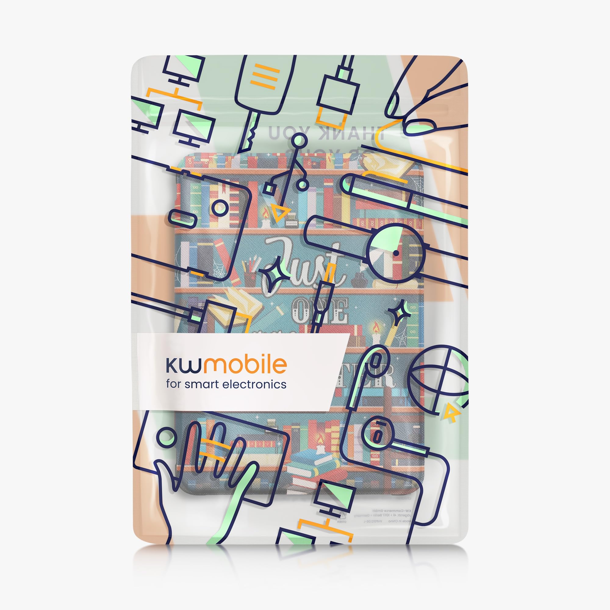 kwmobile Étui Compatible avec Amazon Kindle Paperwhite (2024)/Colorsoft Coque - Étui à Rabat magnétique Tablette eReader Similicuir - Multicolore