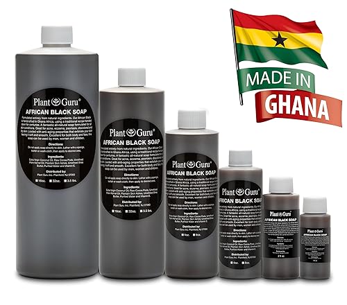 Miniatura 3 de Jabón líquido africano negro de 16 onzas líquidas. 100% puro y natural de Ghana. Tratamiento para el acné, ayuda contra el eccema y la psoriasis,