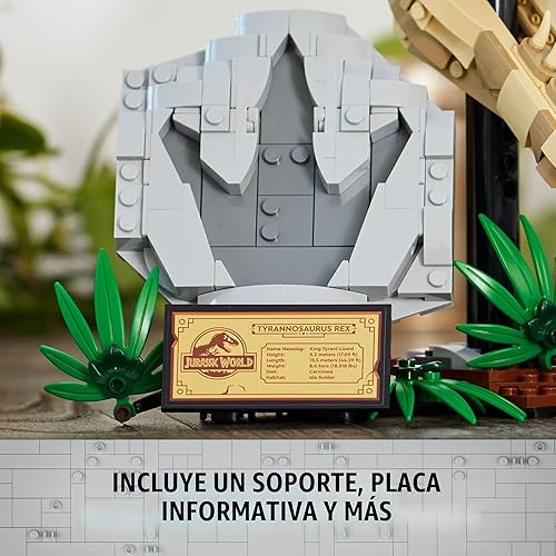 Miniatura 4 de LEGO Jurassic World Dinosaur Fossils: T Rex Skull Building Toy - Juguete de dinosaurio para niños y niñas, a partir de 9 años - Regalo para Navidad
