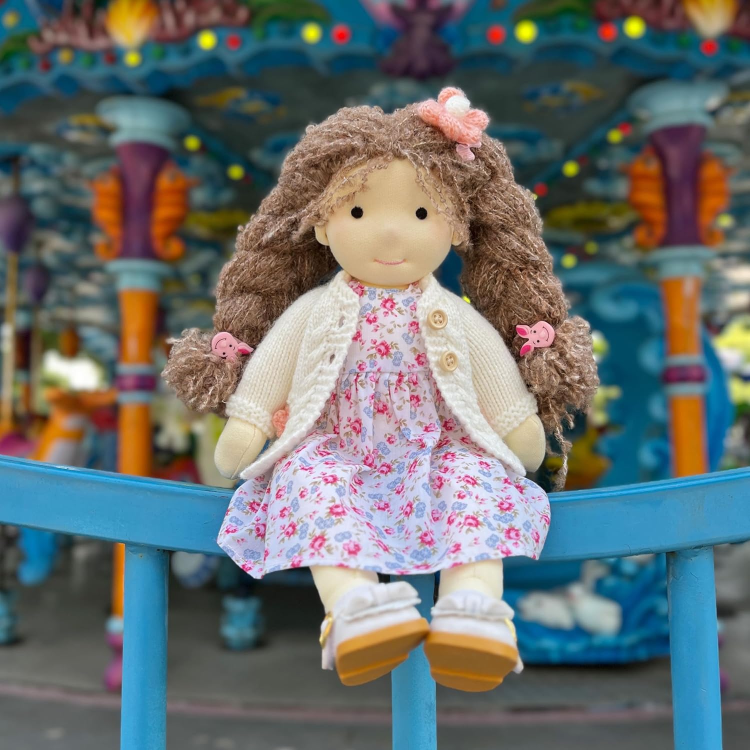 BlissfulPixie Handmade Wedding Present Princess Doll Waldorf Doll Rag Doll Birthday Present for Girl with Exquisite Box - Hazel 12"