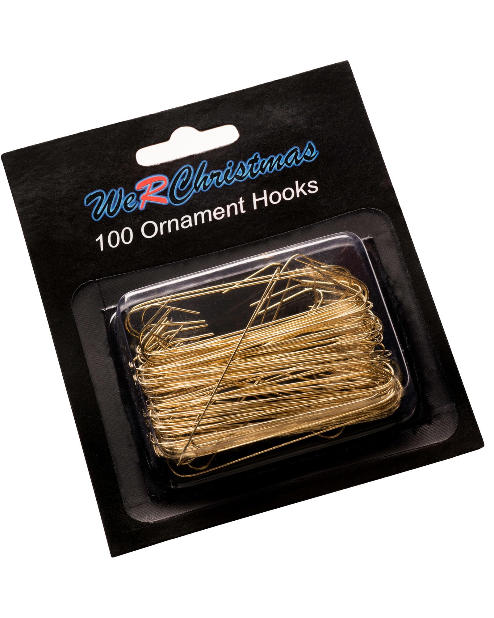 WeRChristmas Ornament Hooks, Metal, Gold, Pack of 100, 6 cm