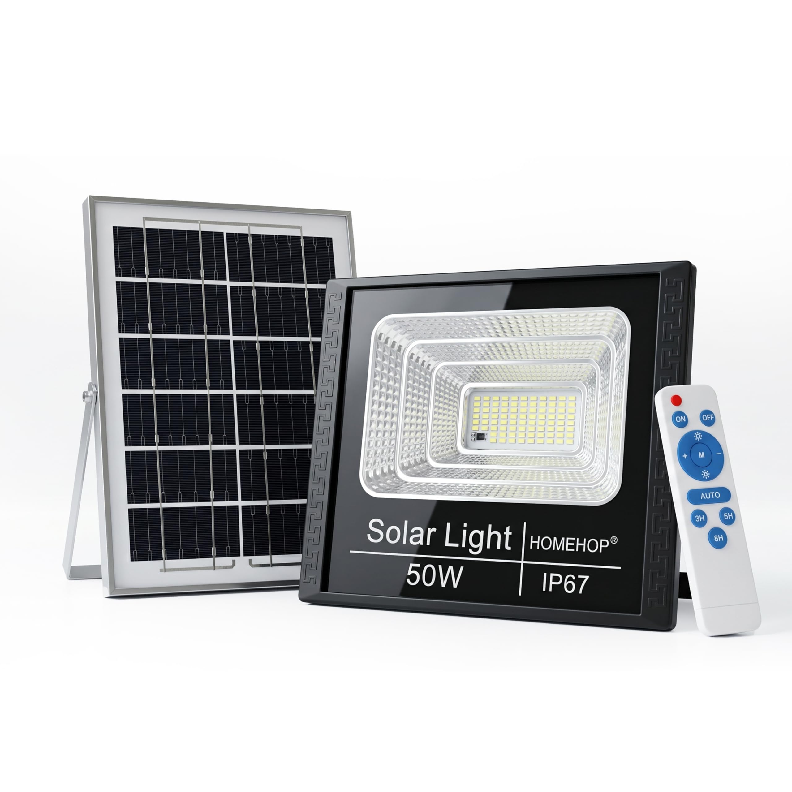 Homehop 40W Solar Light Outdoor Flood Led Waterproof Lamp for Home Garden Wall, Patio (ABS,183 LED's)