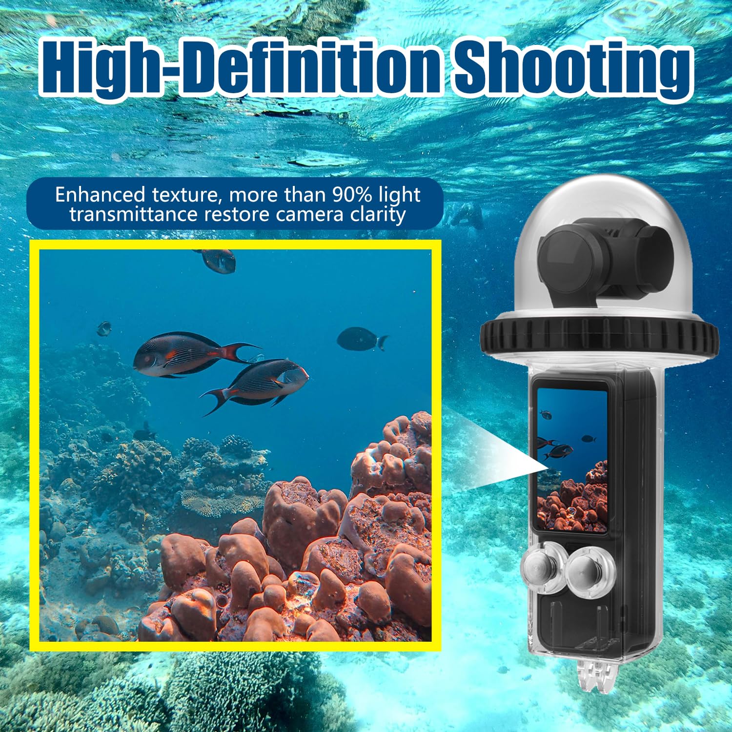 Osmo Pocket 3 40M/131FT Funda Protectora Buceo Compatible para dji Osmo Pocket 3 Impermeables Accesorios