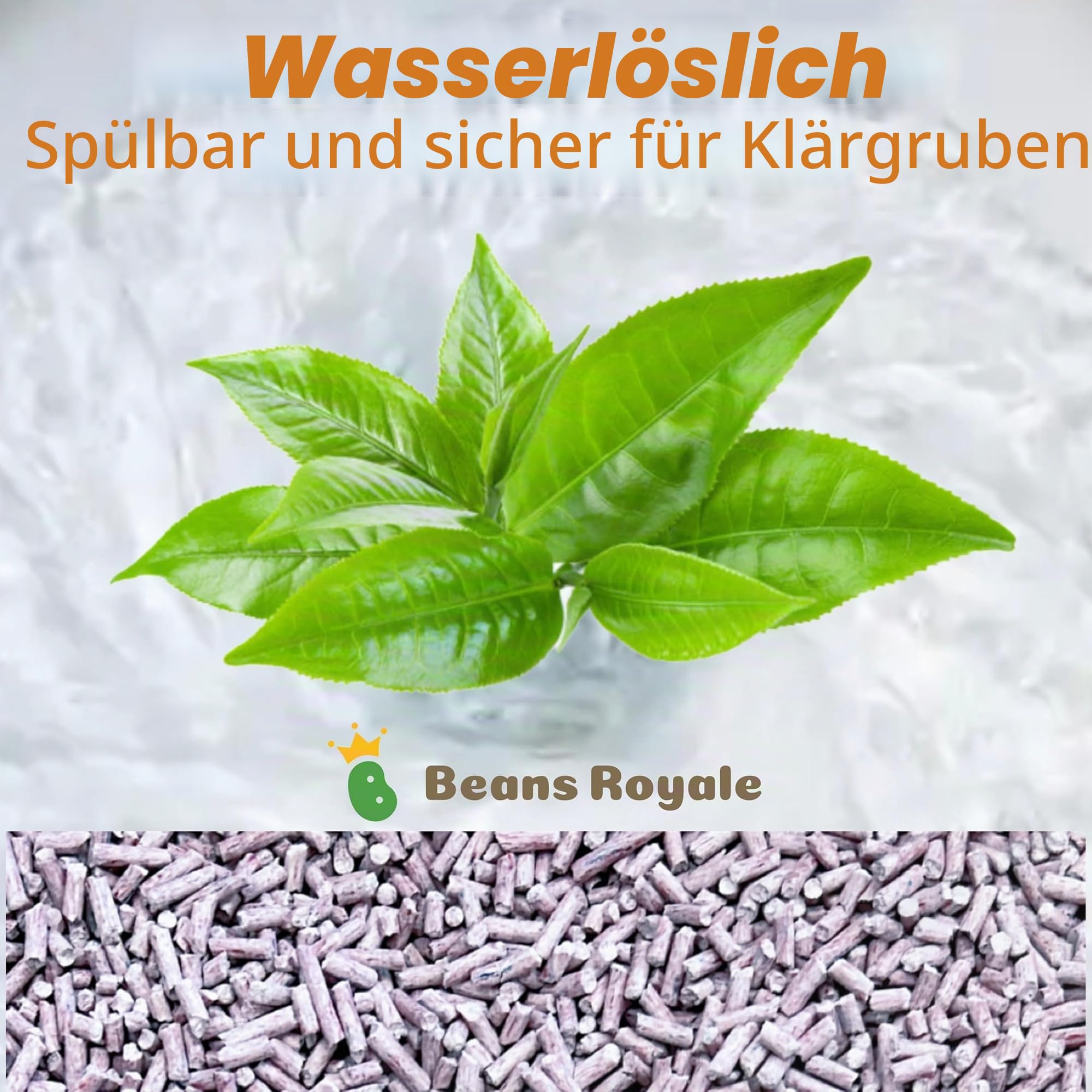 Tofu Katzenstreu, klumpendes Kätzchenstreu, spülbar, Erbsfaser, staubfrei, geruchskontrollierend, geringe Spurung