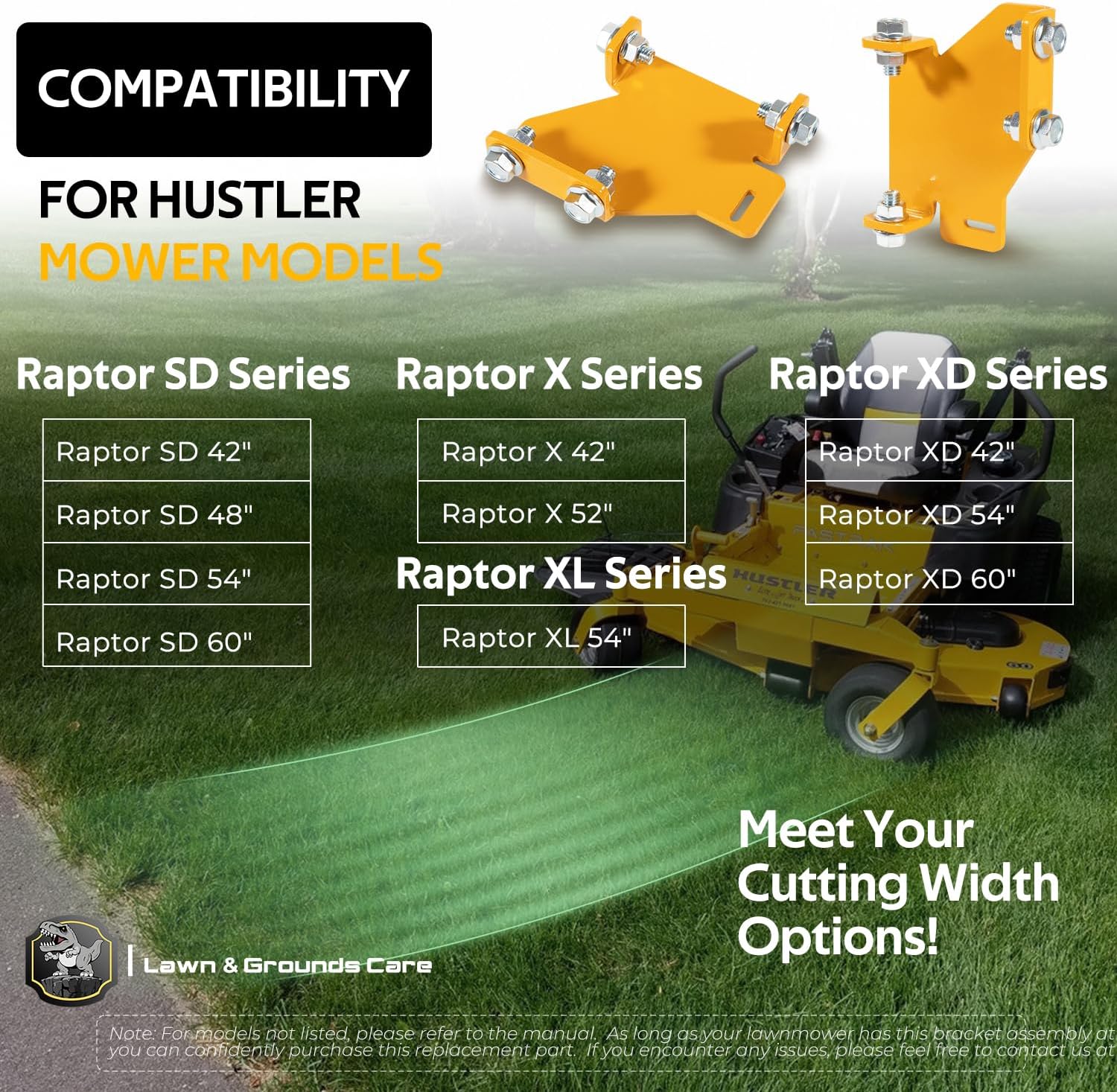 Upgraded 125255 Hydro Transmission Brackets Kit for Hustler Zero-Turn Mowers - New Thicker Brackets with Hardware, Includes 552564, 552565, 552566, 552567, OE Replacement Service Kit
