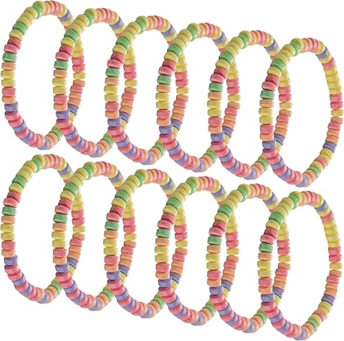 Miniatura 1 de Collar de caramelo  16 unidades envuelto individualmente collar de joyería de caramelo elástico comestible colorido sabor a fruta caramelos arcoíris