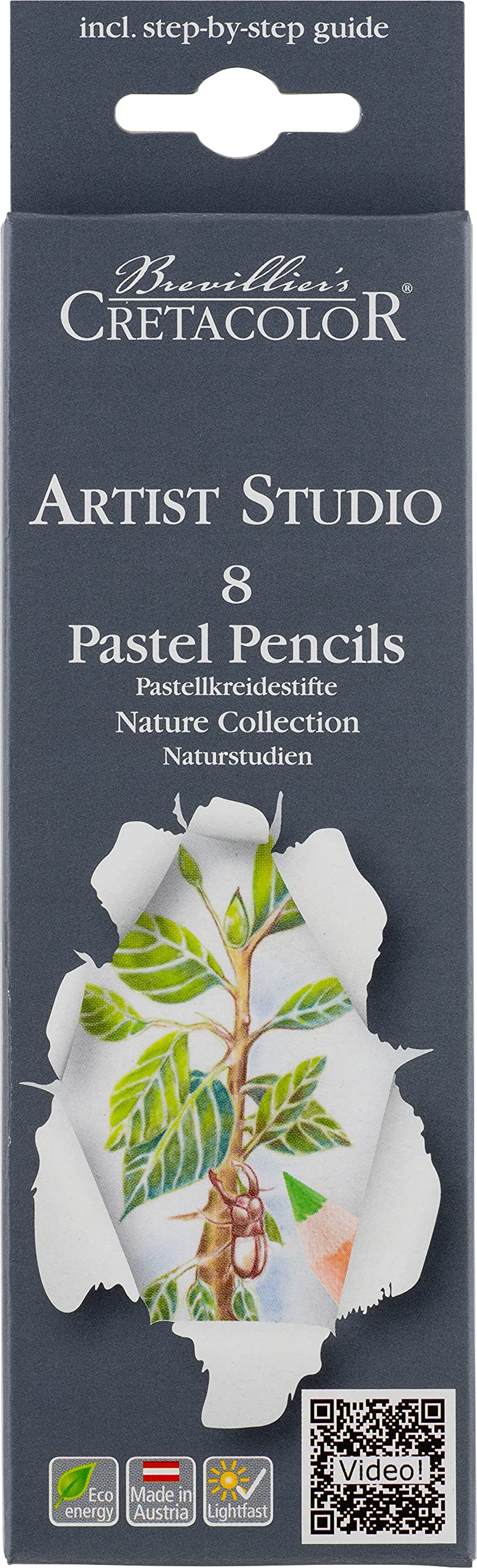 CRETACOLOR Artists Studio Line Pastel Pencil Set of 8 - Nature Collection,CH473 08 1
