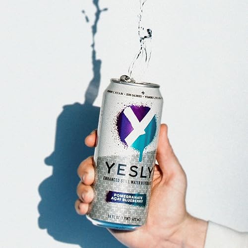 Miniatura 9 de Yesly Agua funcional, granada y arándano acai, agua tranquila con sabor natural con electrolitos, magnesio, potasio, vitamina C, B6 y B12, cero