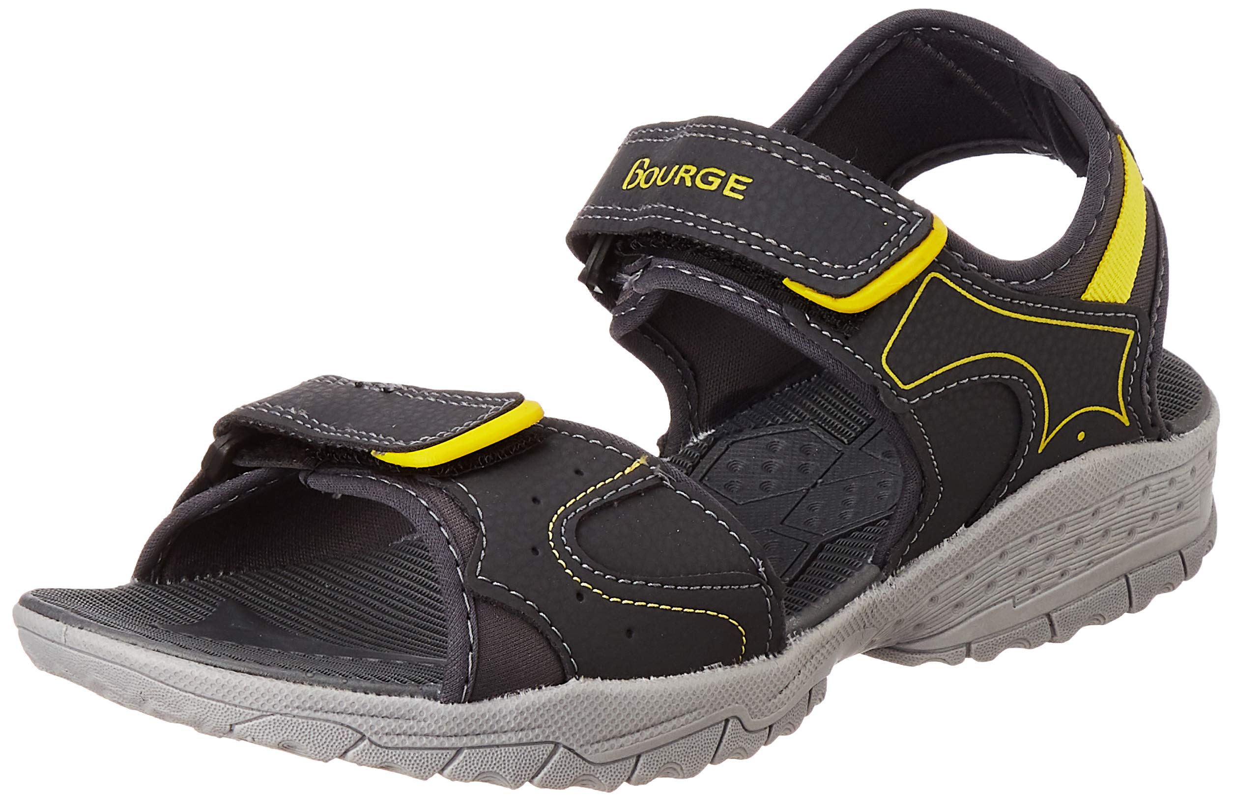 Bourge Garda-114 D.Grey and Yellow Floaters - 8 UK (42 EU) (9 US) (Garda-114-08) (B08HHYYV7R) Amazon Price History, Amazon Price Tracker