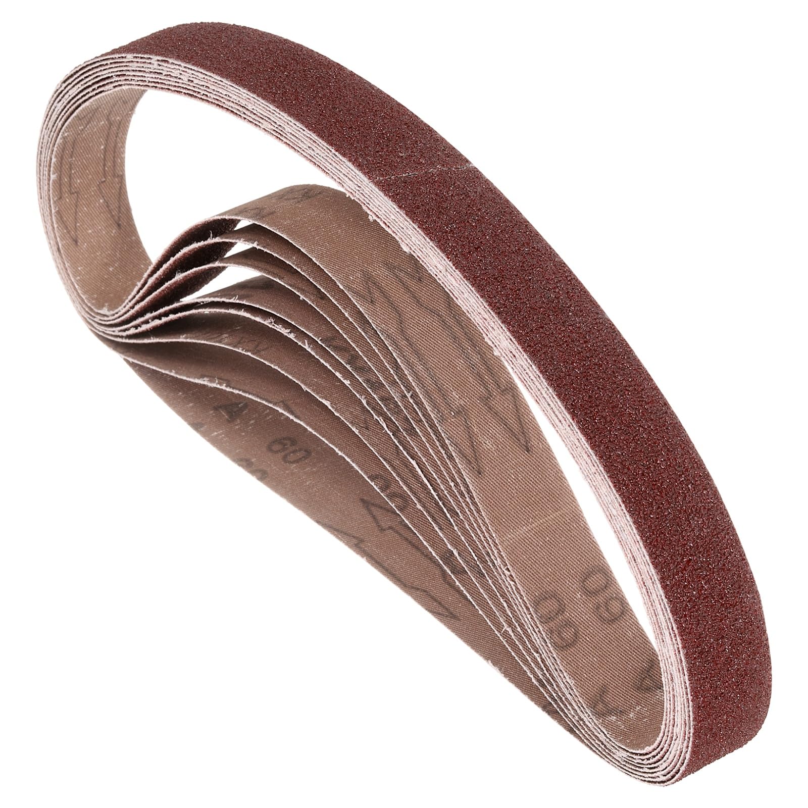 Kozelo 10 Pcs Sanding Belts 30mm x 330mm 60 Grit Aluminum Oxide Abrasive Sandpaper for Belt Sander Metal Grinding Wood Working Weld Rust Removal