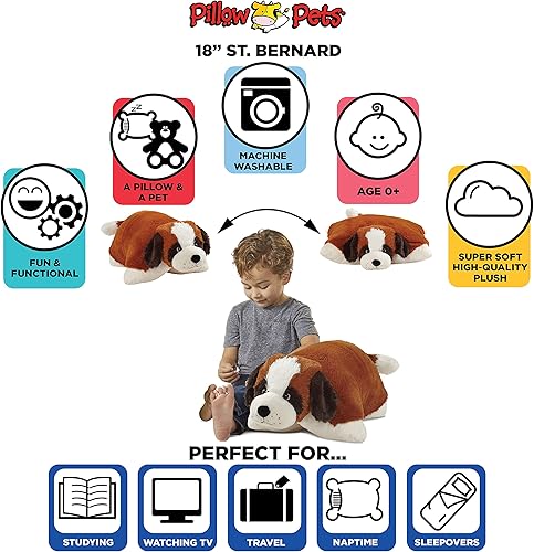 Miniatura 2 de Pillow Pets Originals St. Bernard - Peluche de 18 pulgadas