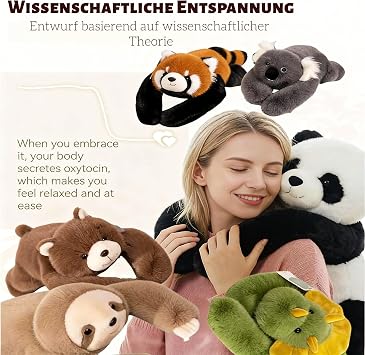 Soft Red Panda Weighted Plush Toy Dinasour Weighted Stuffed Animals Kawaii Bear Stuffed Throw Pillows Toy Birthday Gift for Kids and Adults (65 cm Sloth)