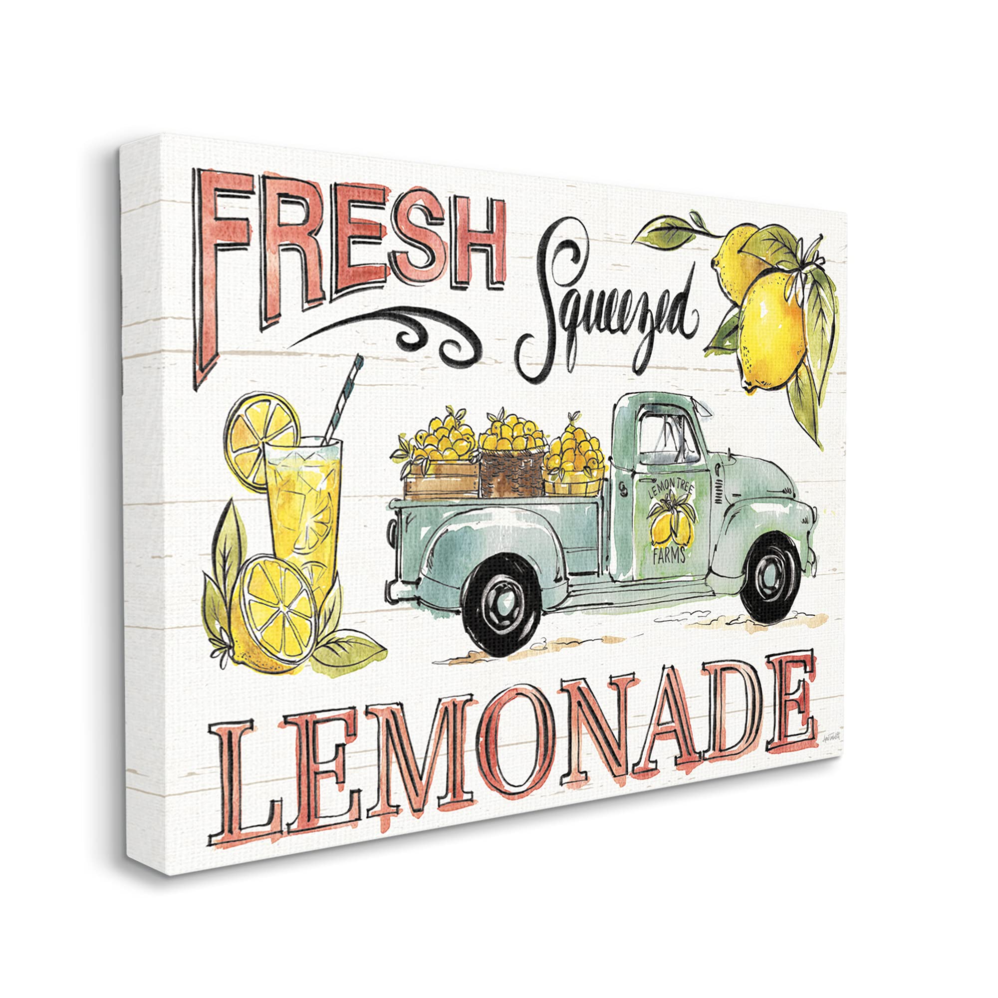 Stupell Industries Fresh Squeezed Lemonade Truck Country Summer Drink