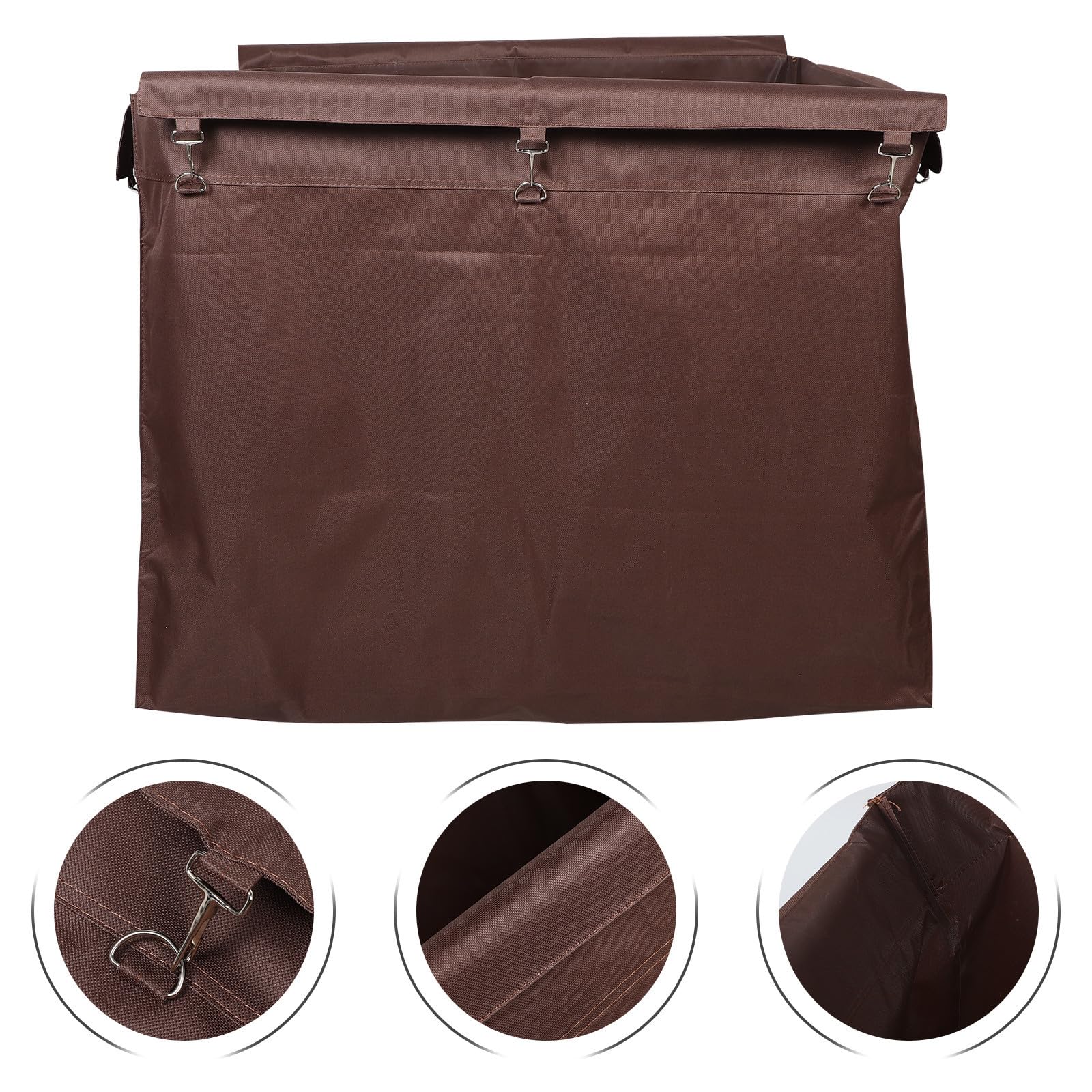 Sacca Interna per Carrello Lavanderia Rettangolare 12l Oxford | Colore Caffè, Ganci Metallici Inclusi, 83, 00x62, 00x52, 00cm per Hotel e Casa