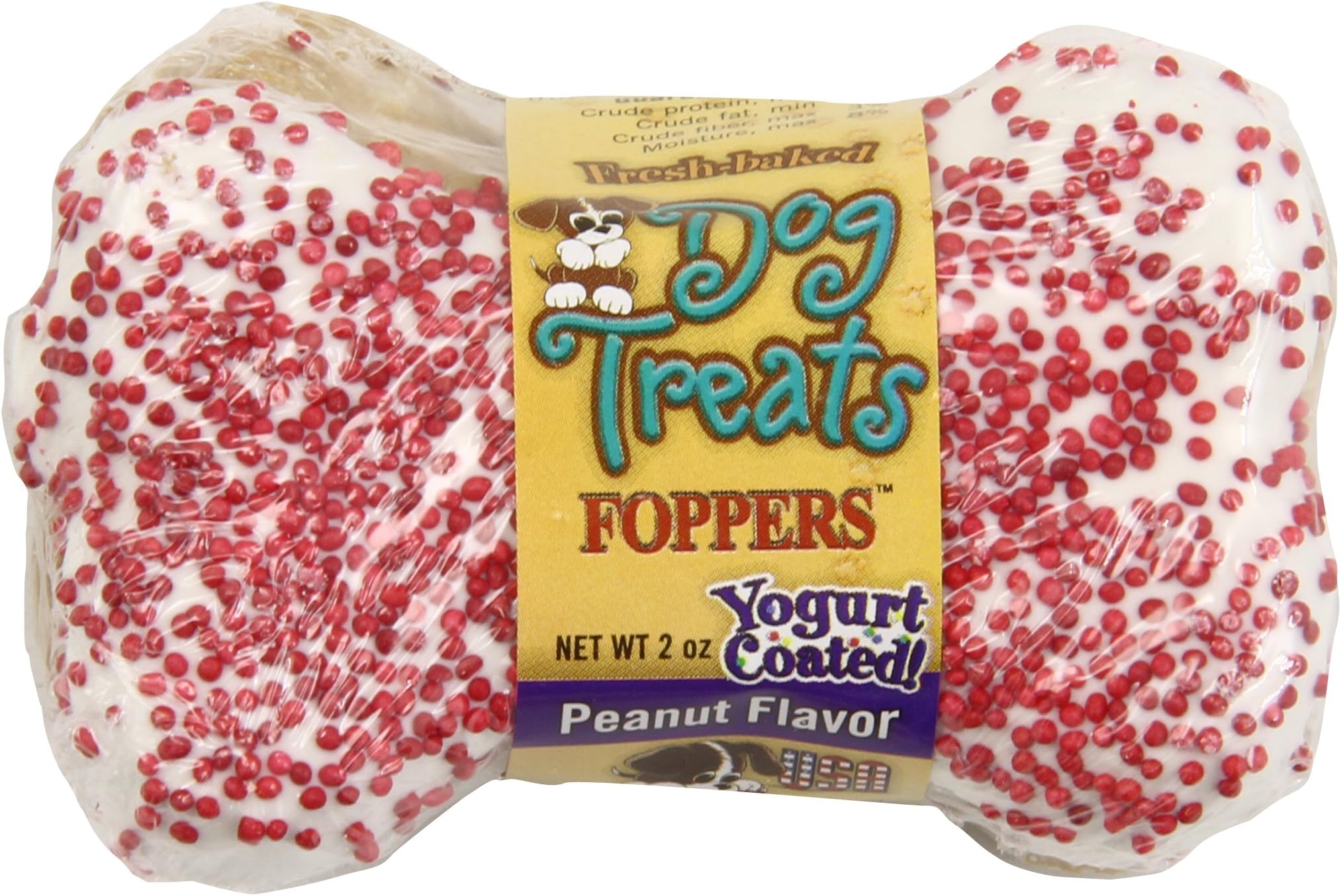 Foppers Anytime Yogurt Coated Dog Treats "10-3 Pk Of 3" Bones – Coated