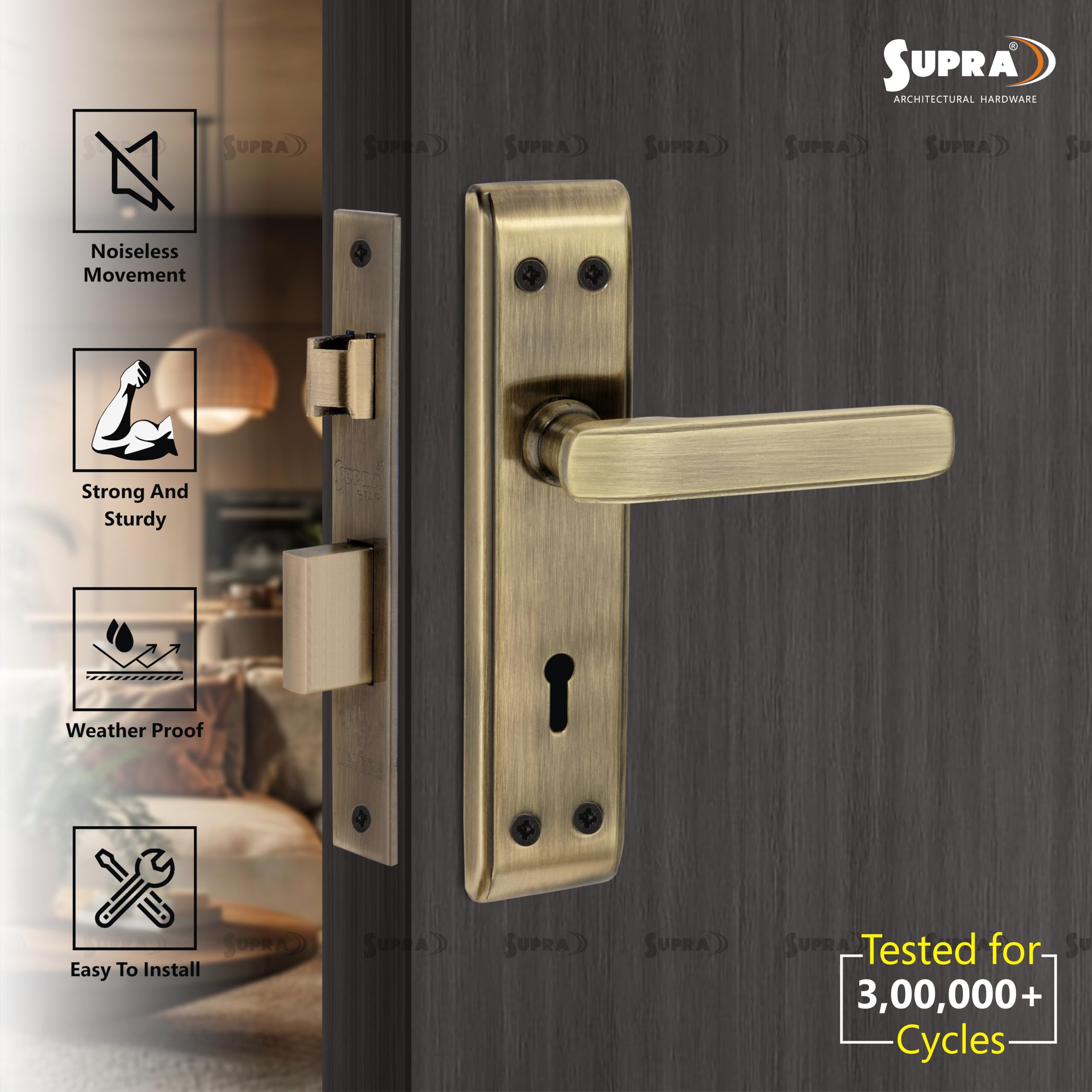 ⭐️RT-99338⭐️ SUPRA Ultra Strong Mortise Door Lock Set for Main & Internal Door
