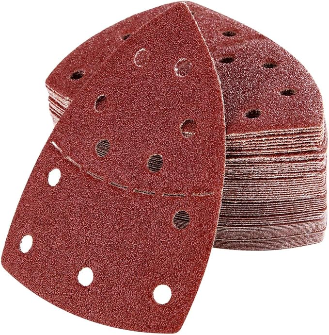 AIXMEET 60 PCS Sanding Sheets, 11Holes Mouse Sanding Pads Sander Paper