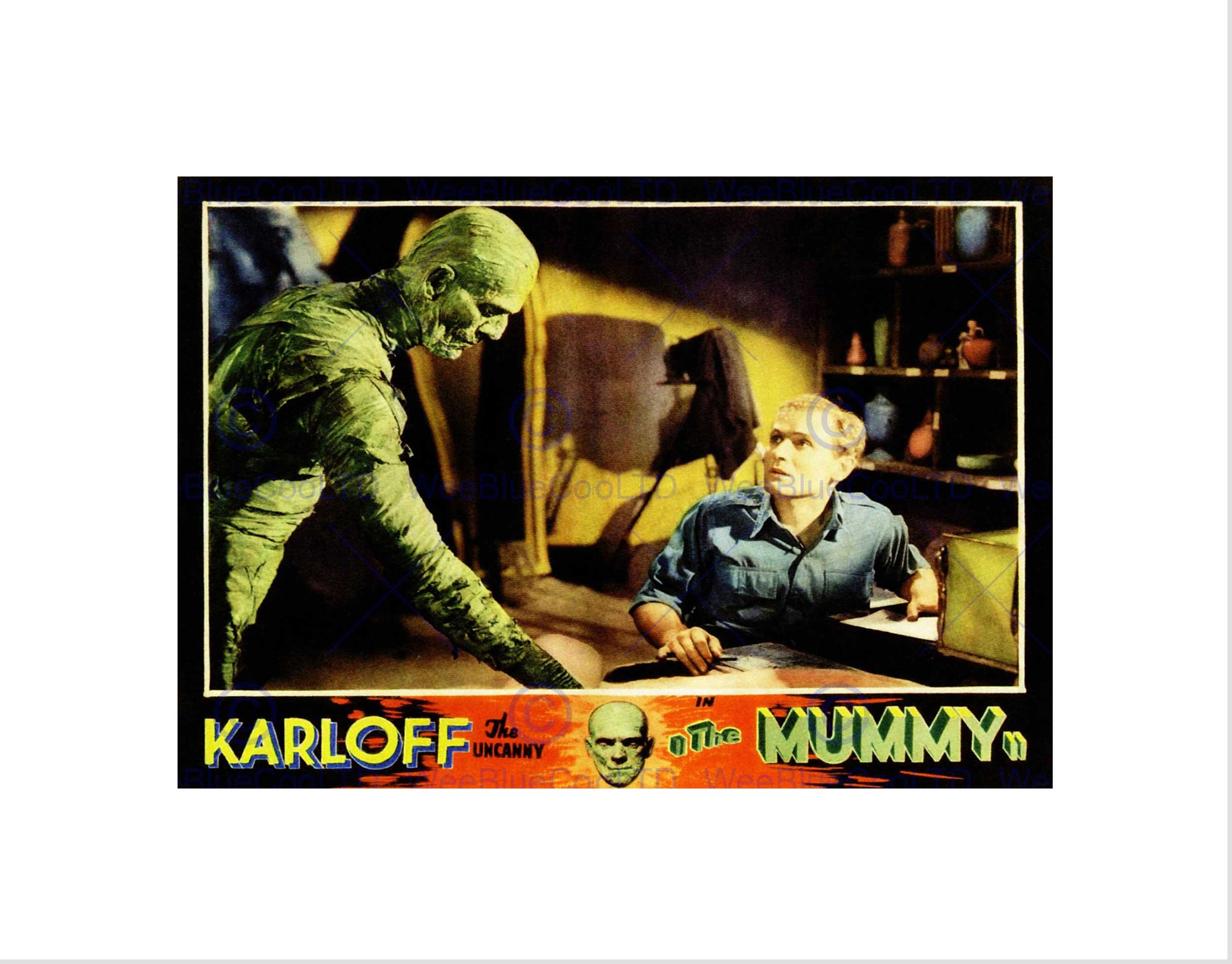 Wee Blue Coo Movie Film Mummy Freund Karloff Horror Monster Egyptian Wall Art Print
