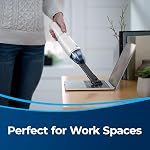 BISSELL Aspirateur à main - TurboSlim Aspirateur à main sans fil - USB Chargeable avec 2-in-1 Outil à crémaillère et à poussière - Filtre lavable, Blanc translucide, 2986C