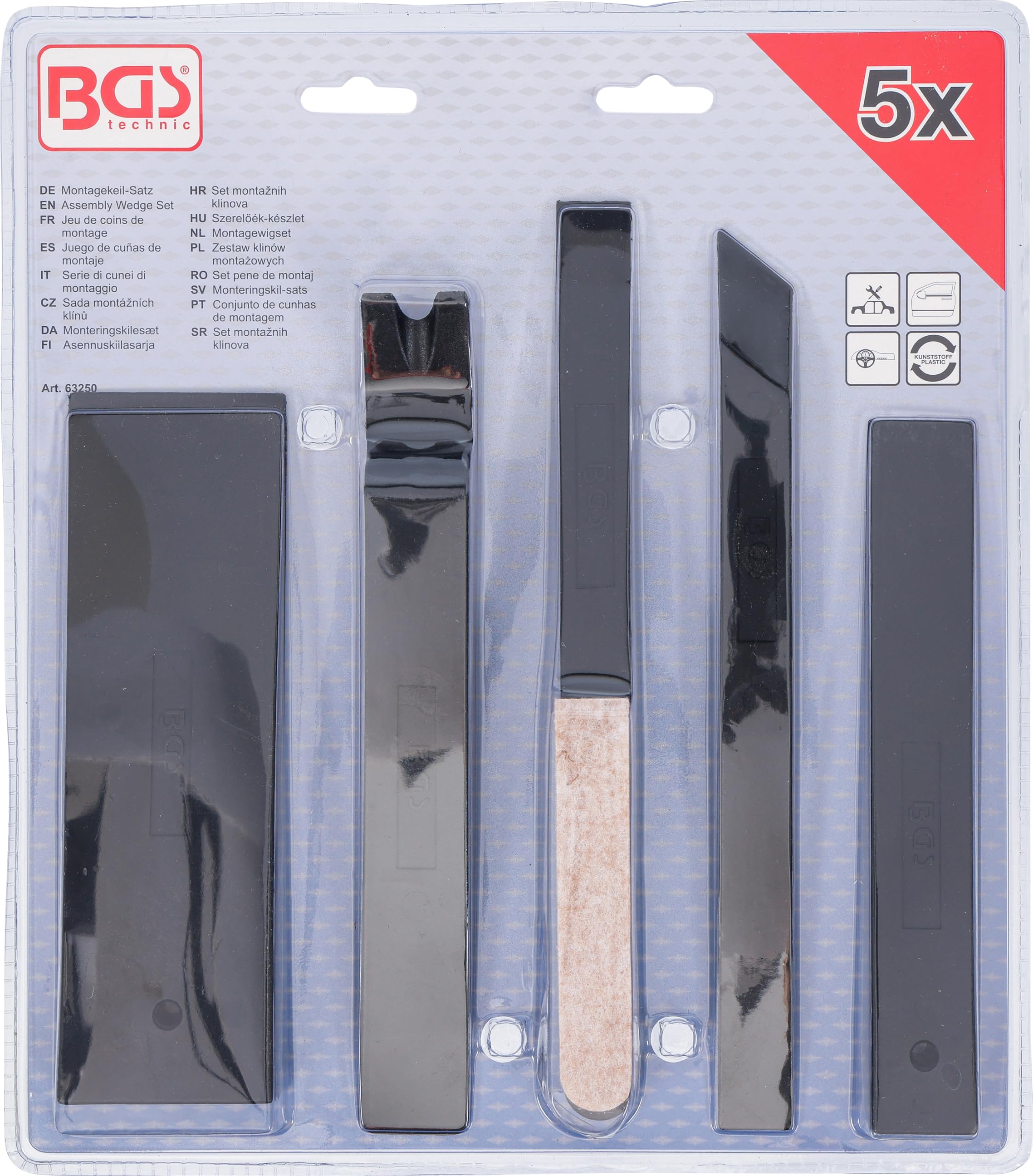 BGS 63250 | Zestaw klinów montażowych | 5 szt.
