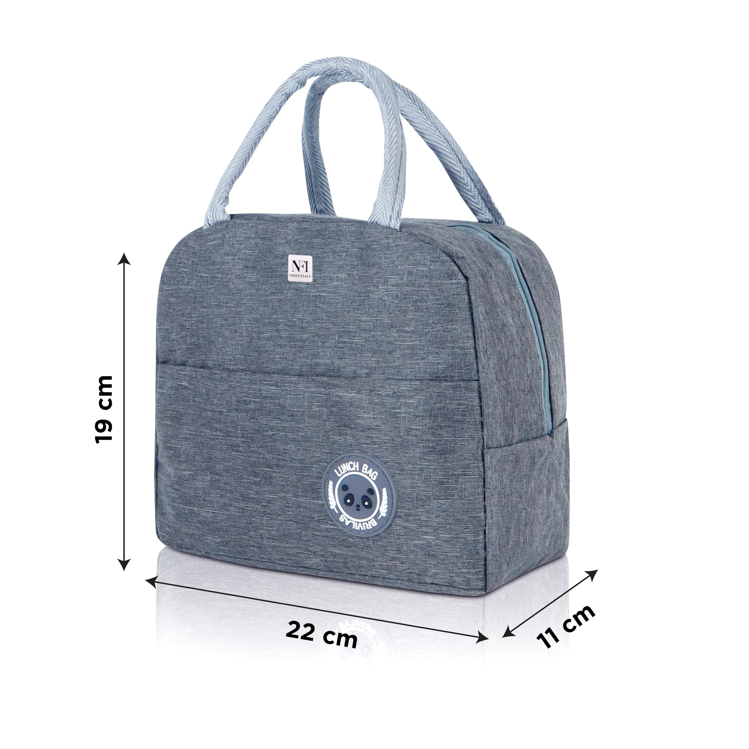 NFI essentials Insulated Lunch Bag for Men Women, Tiffin Carry Bag Travel Lunch Box Organizer for Office, School, College, Leak-Proof Lunch Cooler Bag 2