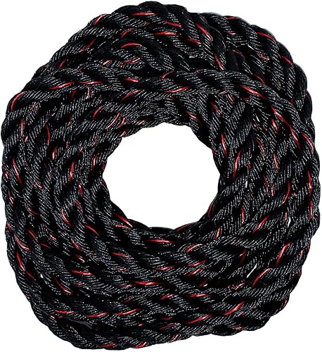 Miniatura 10 de SGT KNOTS California - Cuerda de polipropileno trenzado para correas de carga, amarres, paquetes de equipos, navegación y más (12 pulgada x 10 pies,