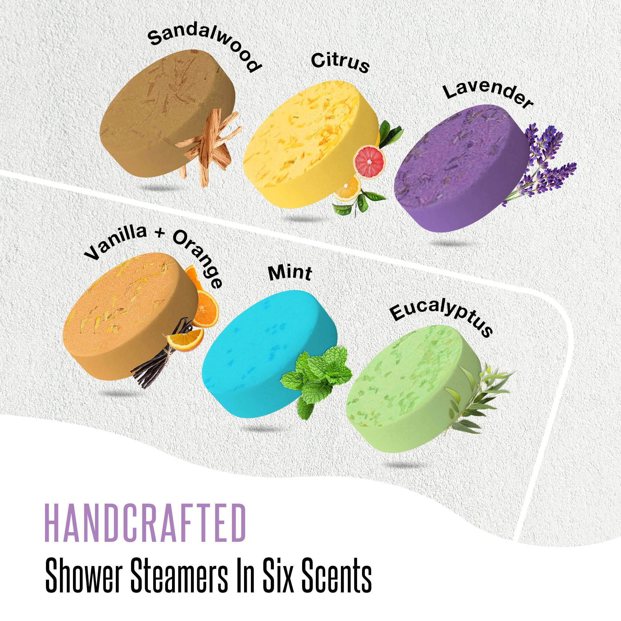GOSSBY Shower Steamers Aromatherapy (6 Pcs) - Mothers Day Gift for Mom - Birthday, Stress Relief Gift for Women Wife Teen Girl - Basket Stuffers - Natural Essential Oils, Self Care Relaxation Home Spa