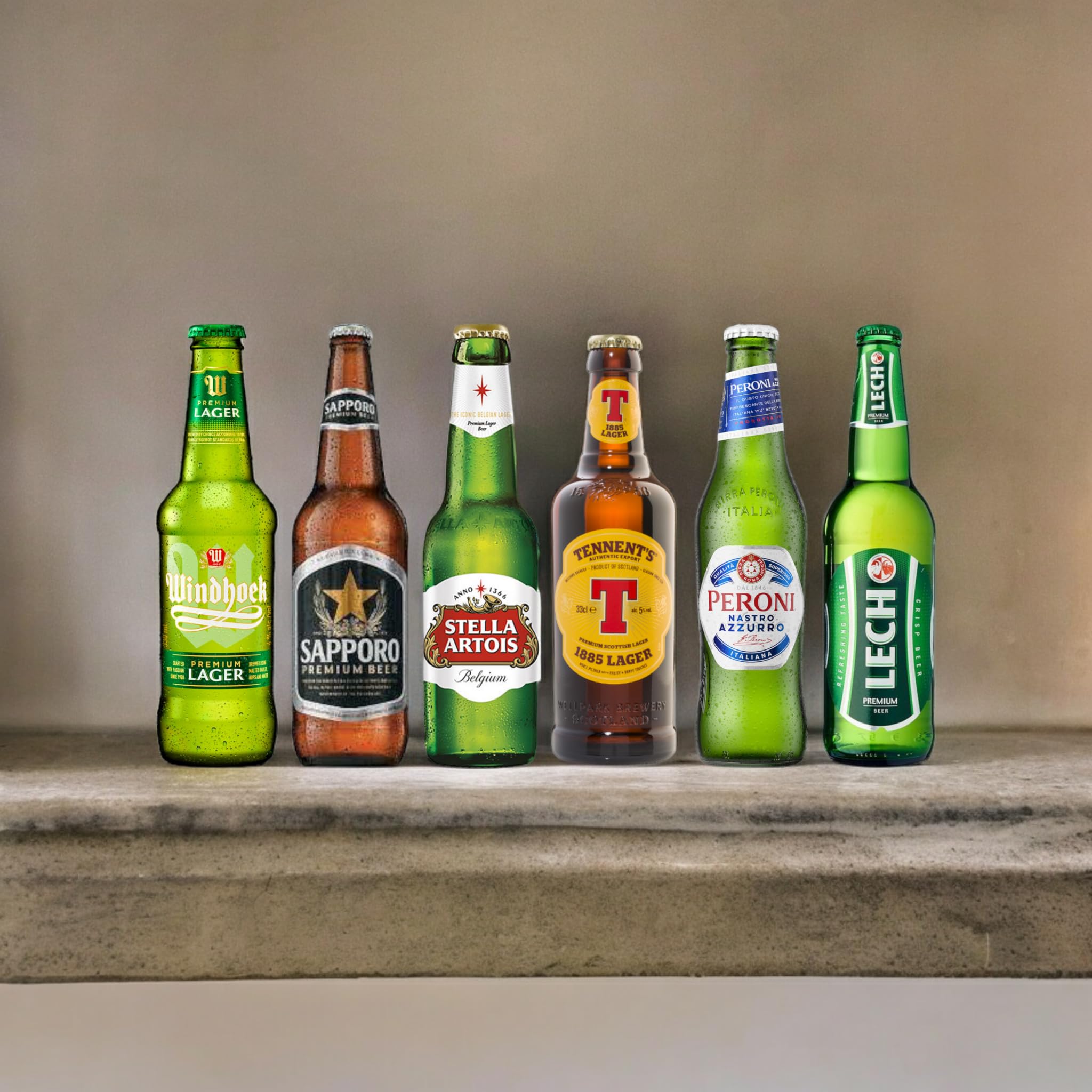 Premium Bier Weltpaket - Beer Tasting-Geschenkset- Lager/Pils Mixpaket- Inkl. Haus der Biere Berlin Bierdeckel (24 Flaschen)