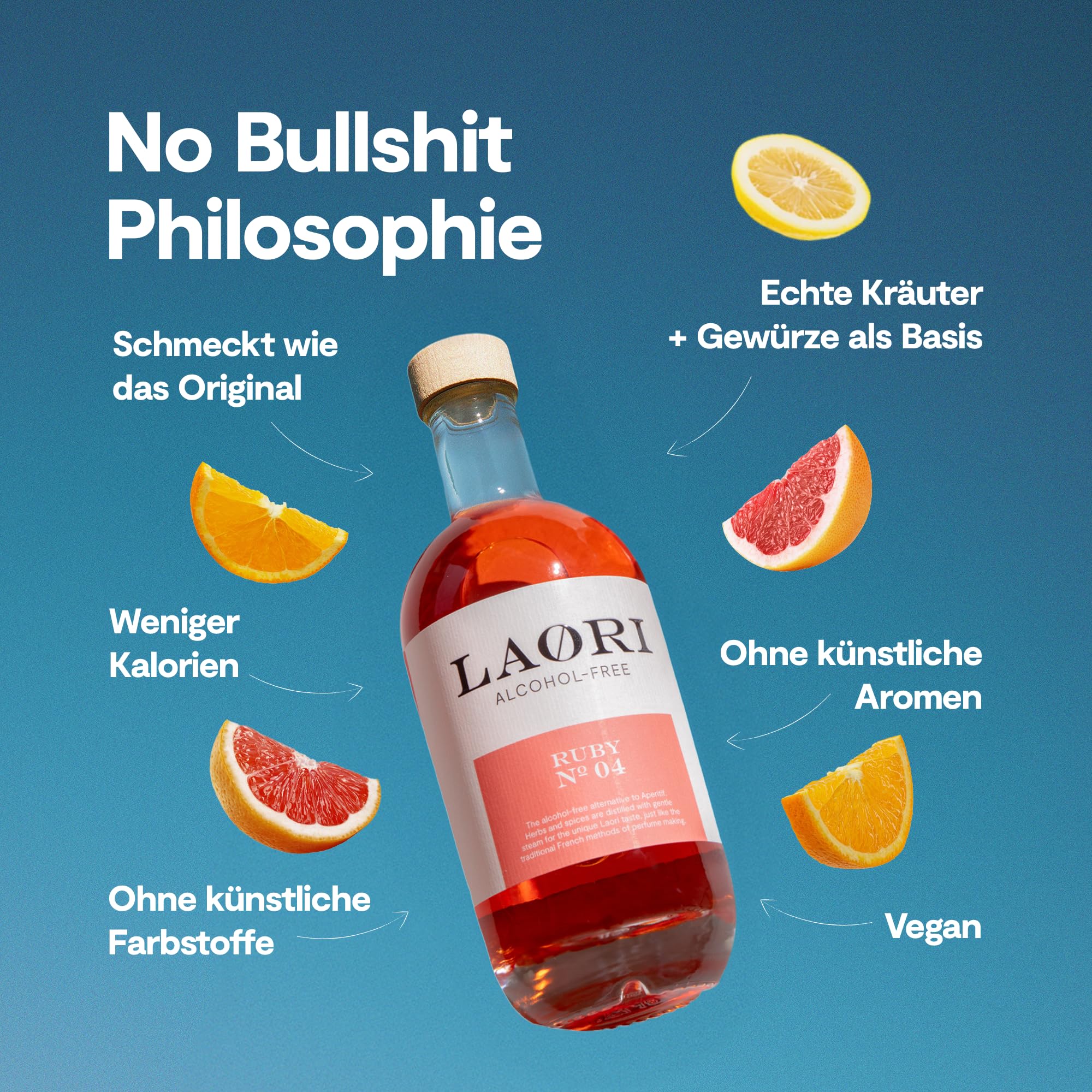 Laori Alkoholfrei Probierset Deluxe [6x 500ml, 1x 750ml] | Großes Probier-Set mit Ruby, Amalfi, Juniper, Spice, Vermouth, Berry & Sparkling White | Premium alkoholfreie Aperitifs & Sekt zum Entdecken