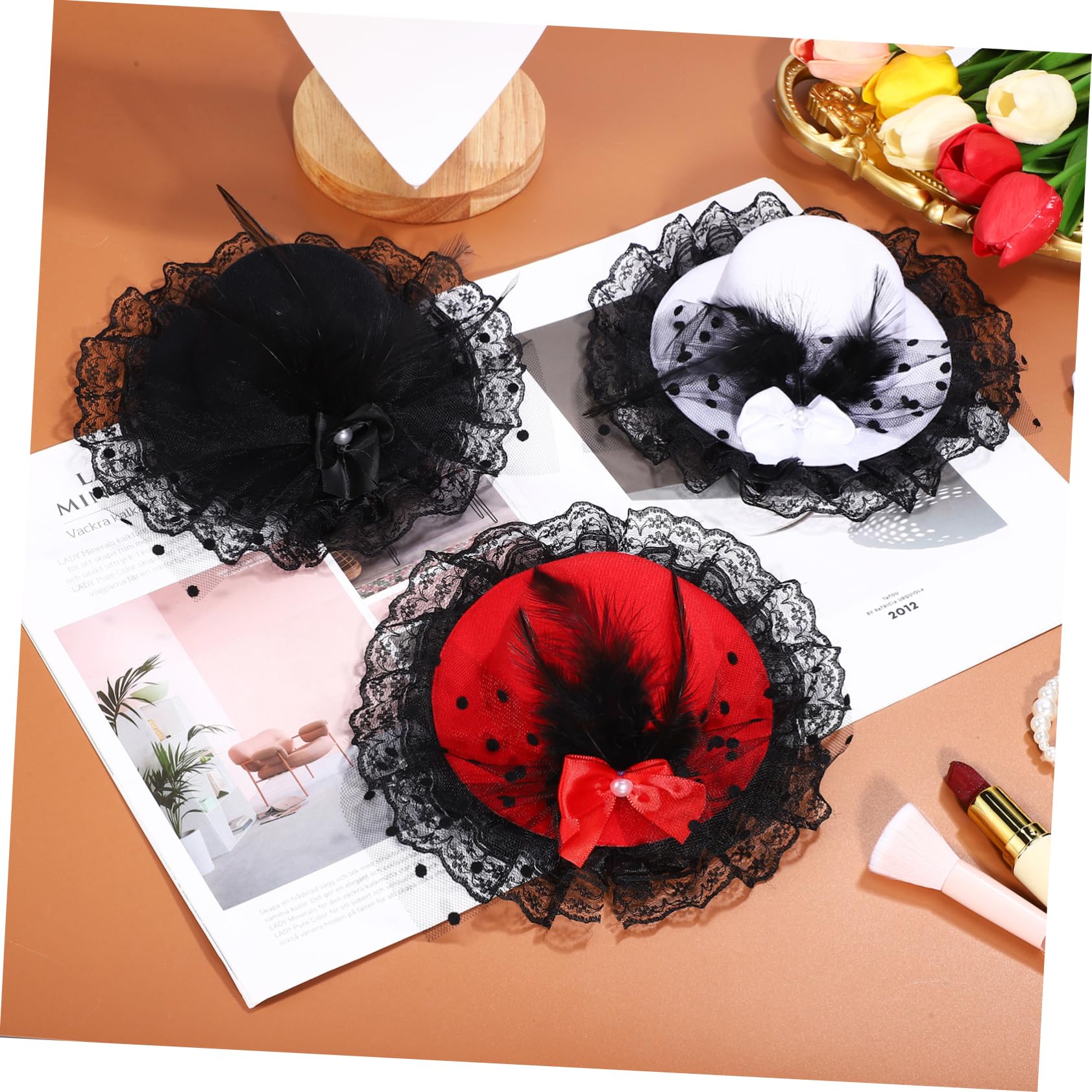 LIFKOME 12 Piezas Sombrero De Copa Fascinator Bonnet Sombrero De Sombrero De Fiesta De Té Sombrero Fascinator De Boda Mujeres Fascinator Novia Fascinator Sombreros Para Eventos