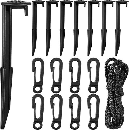 Estacas y correas inflables, estaca de plástico, correas con gancho, picos inflables de repuesto para patio, Halloween, Navidad, vacaciones,