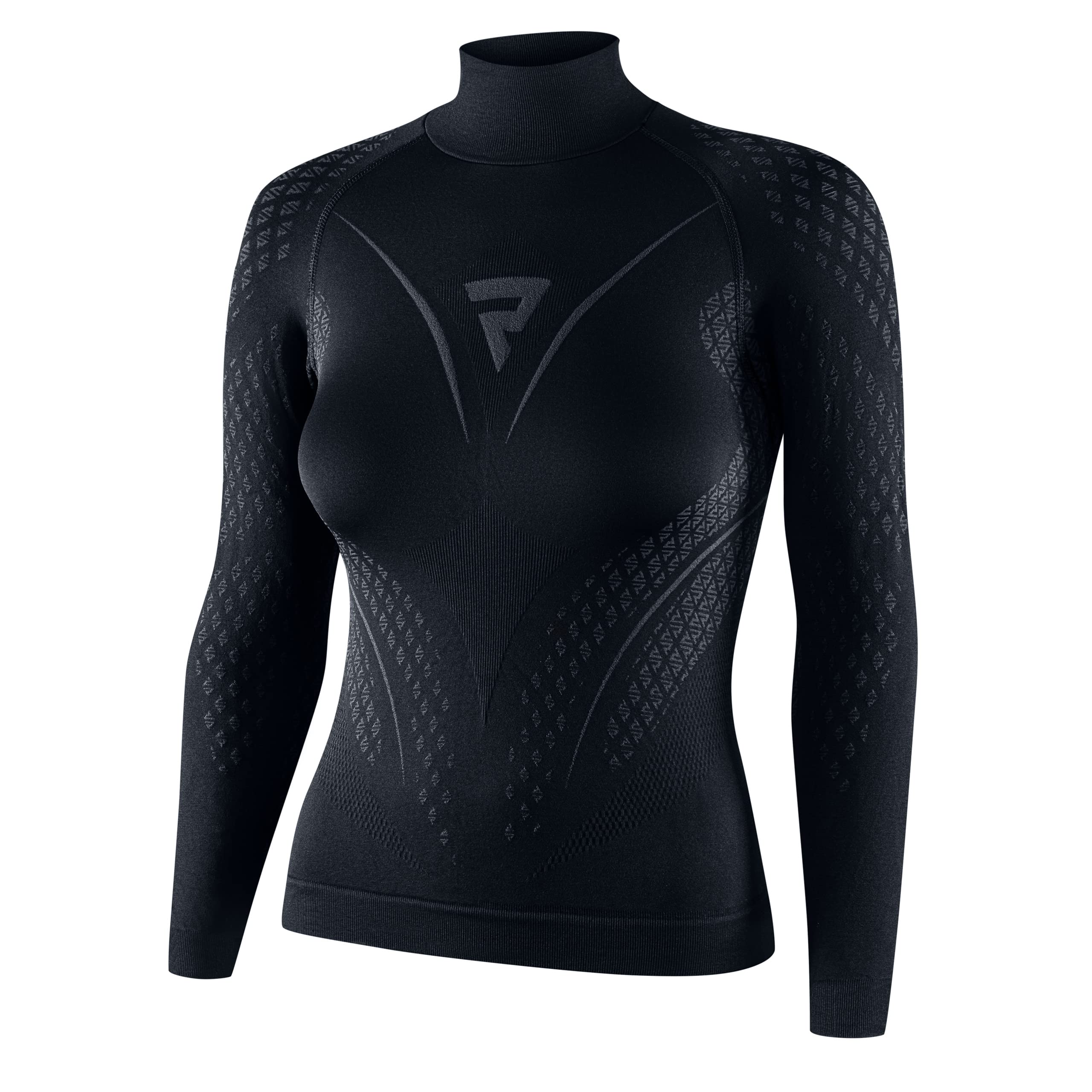 REBELHORN Therm II Lady Thermo Jersey Damen | Langarm | Thermounterwäsche | Funktionsshirt | Feuchtigkeitsableitung | Atmungsaktiv | Kompressionszonen | Thermomotorradkleidung
