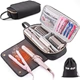 2IN1 Hair Tools Travel Bag with Heat Resistant Mat for Shark Flexstyle, Flat Irons, Straighteners, Curling Iron, Hair Dryer Case Compatible with Revlon One-Step Hair Dryer, Hair Essentials