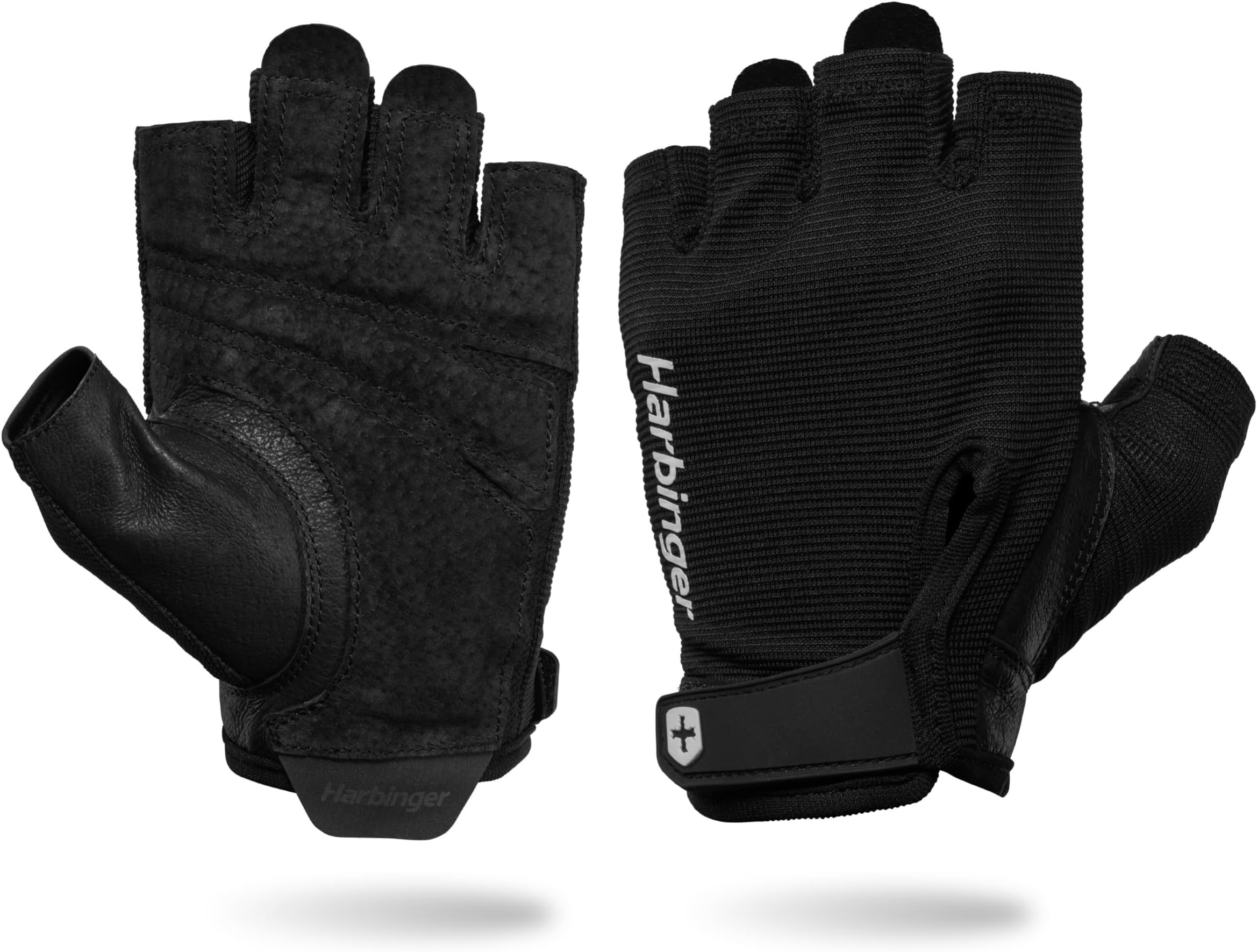 Power Gloves 3.0 - Durable Half Finger Weightlifting Gloves with Adjustable Wrist Closure, Breathable Leather Palm, Men's