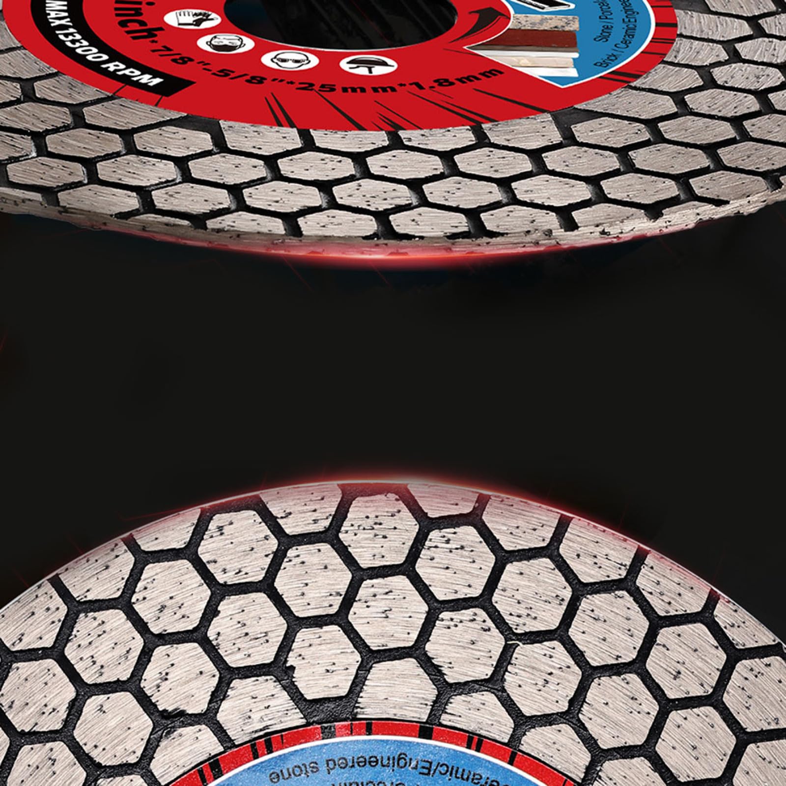 LYVQZPWLRDiamentowa płyta cięcia, 115mm/125mm Diamentowa tarcza tnąca do płytek ceramicznych, porcelany, marmuru, tarcza tnąca(4.5inch)