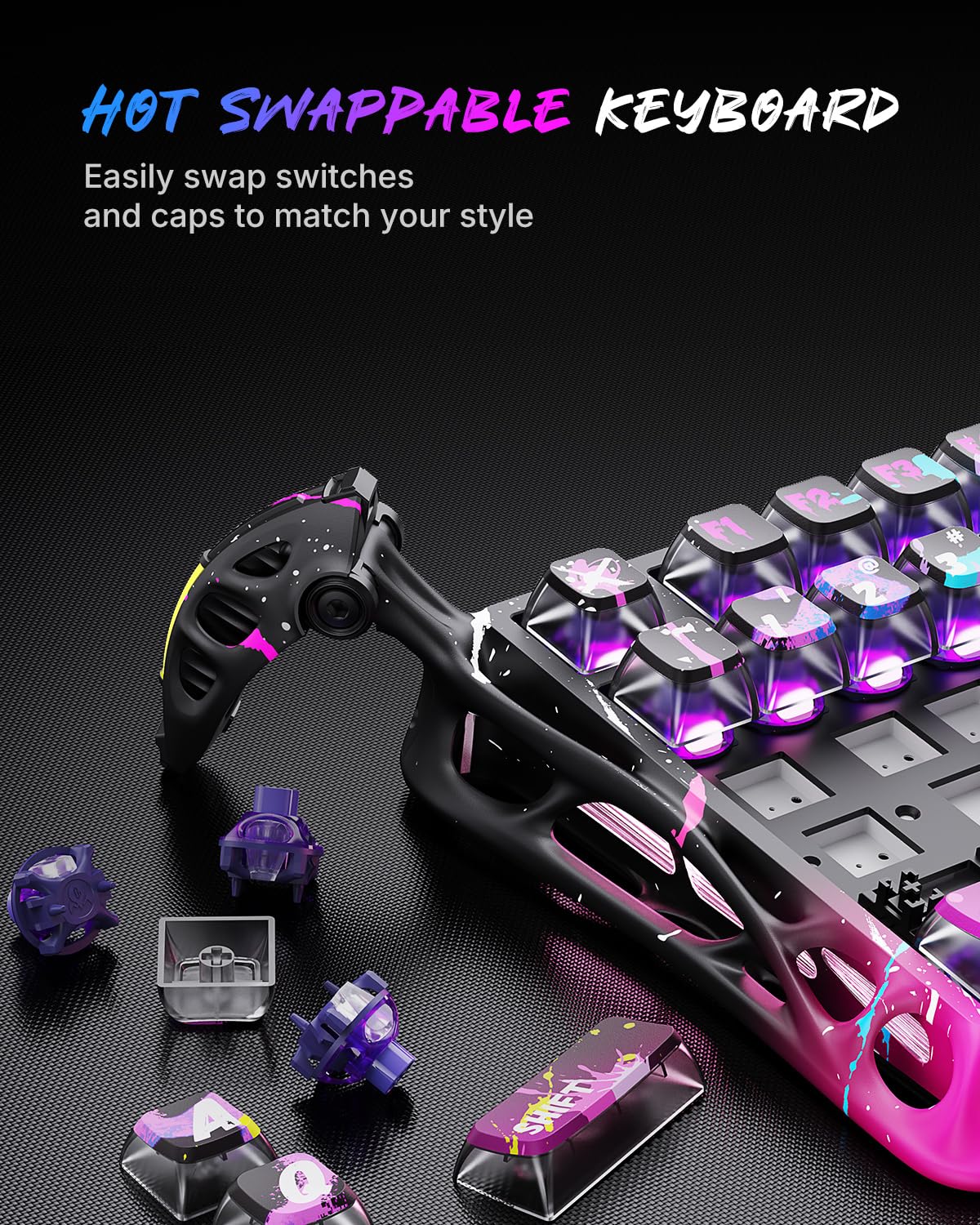 Amazon.com: GravaStar Mercury V75 Gaming Keyboard – Hall‑Effect