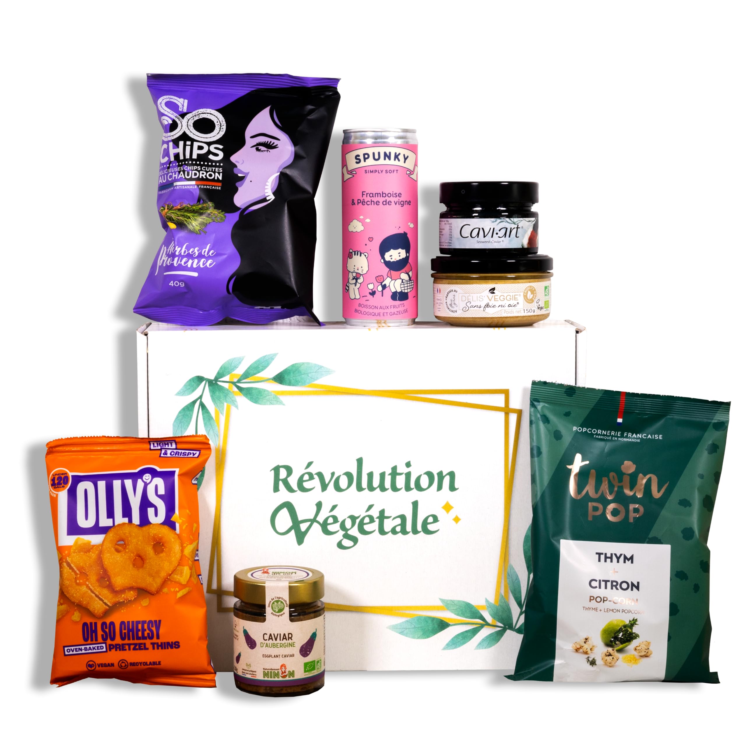 Coffret Apéro Vegan - Box Cadeau 7 Produits Apéritifs - Révolution Végétale
