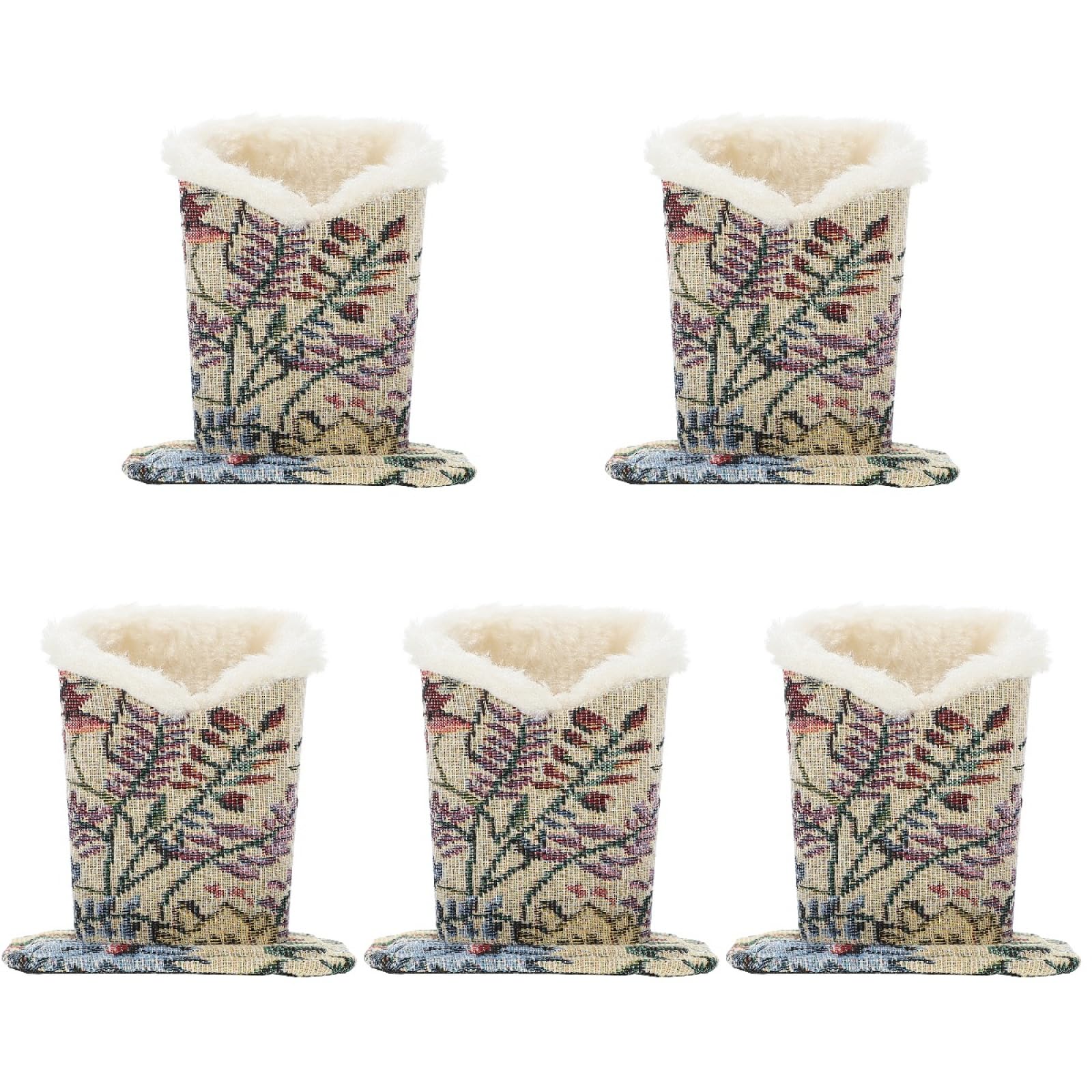 NUOBESTY 5Pcs Eye Glasses Holders Plush Lined Glasses Stand with Wide Base for Desk Nightstand Car Storage Display