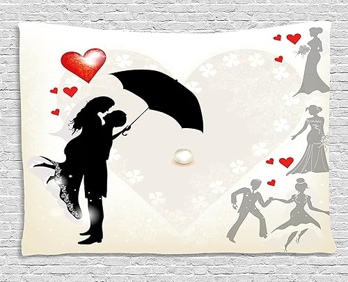 Miniatura 151 de Ambesonne Tapiz gótico, patio con hiedra encantada en la puerta antigua al bosque, colgante de pared ancho para dormitorio, sala de estar, 2-Verde