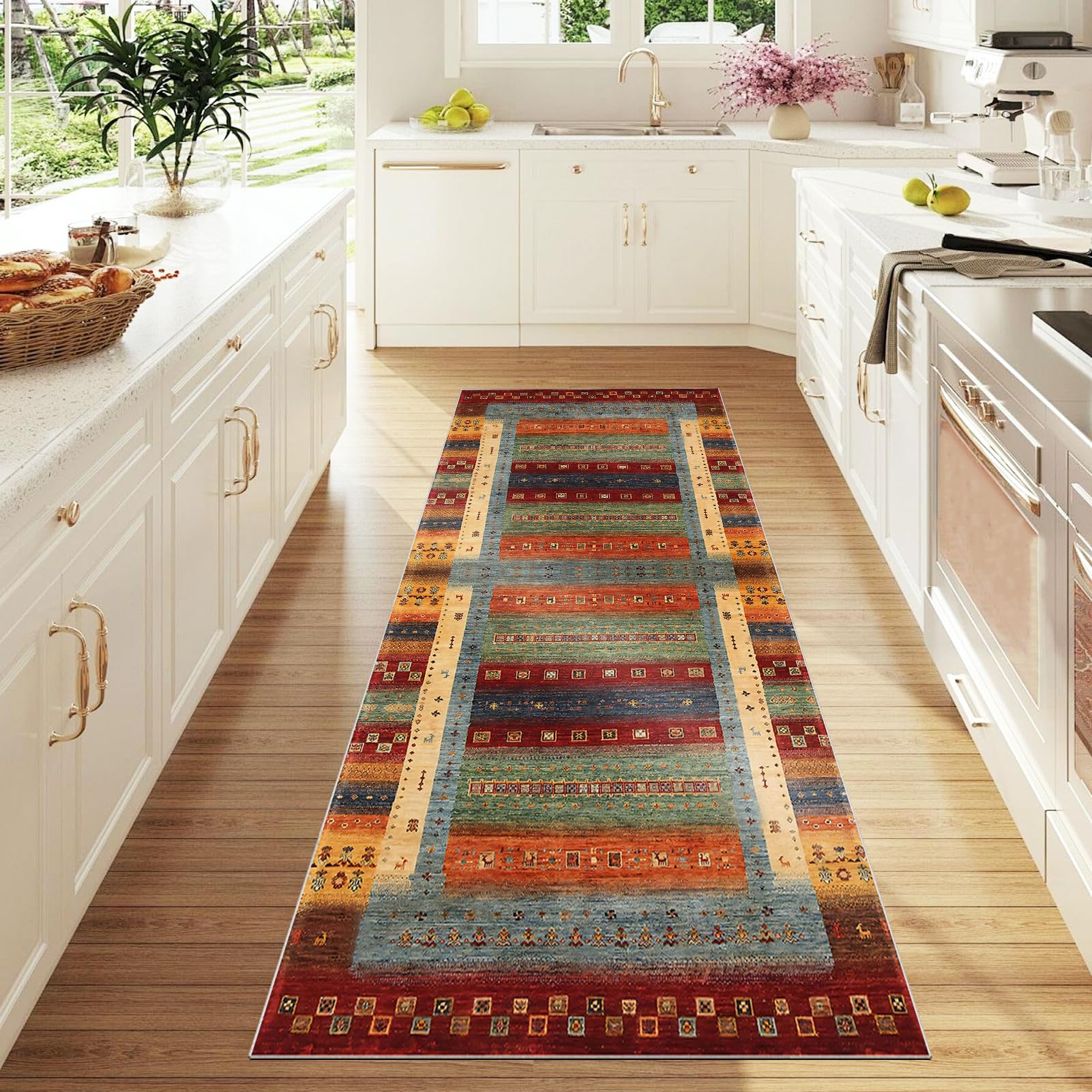 Alfombra pasillo larga antideslizante de 100 x 240 cm para cocina y entrada de casa