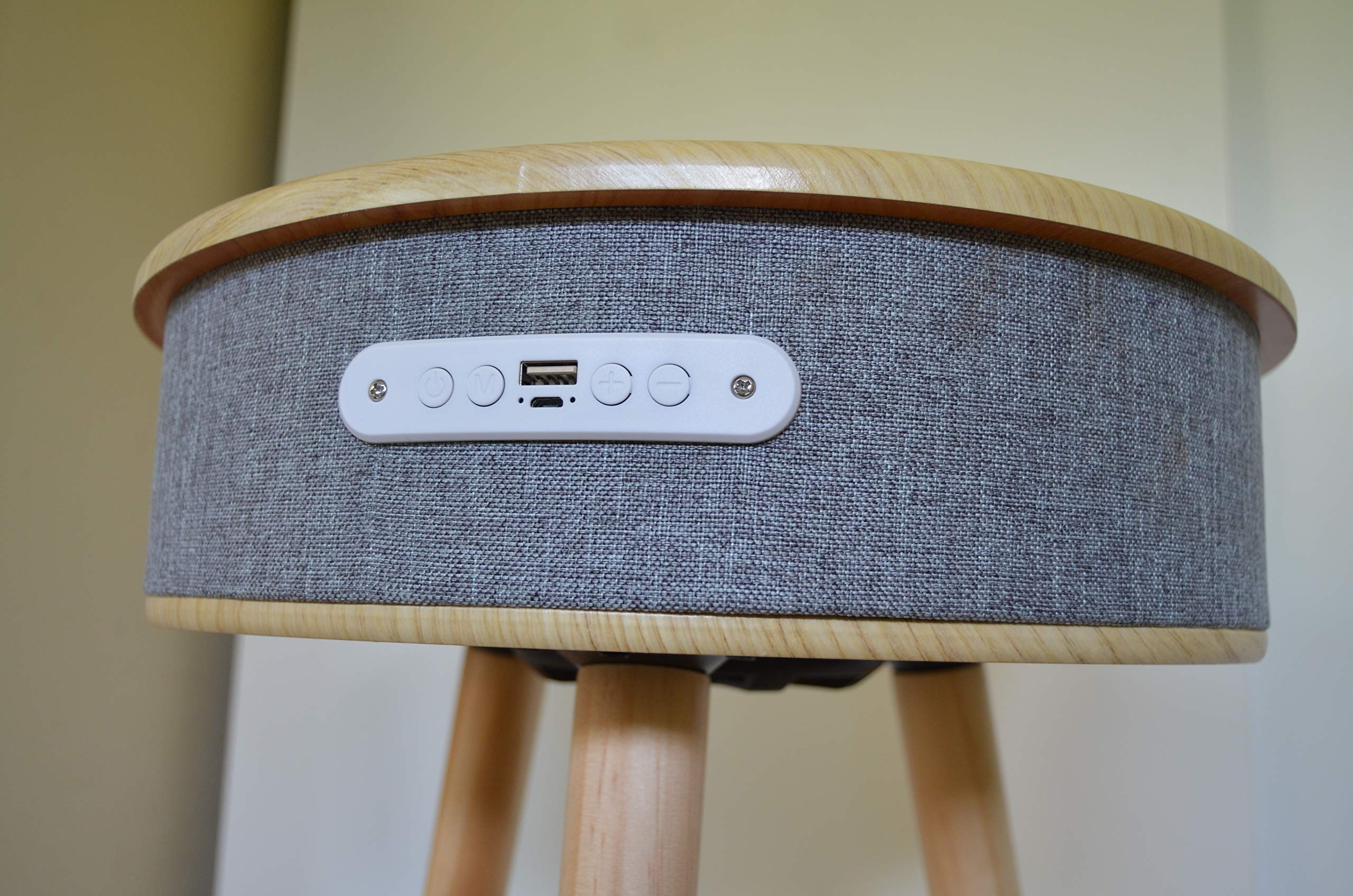 Oliver Hays Interiors, Bluetooth Speaker, Bamboo Wood Smart Scandi Design Coffee Table with