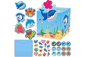111-Piece Valentine's Day Kids Box: Classroom Exchange with Mailbox, Cards, and Activities