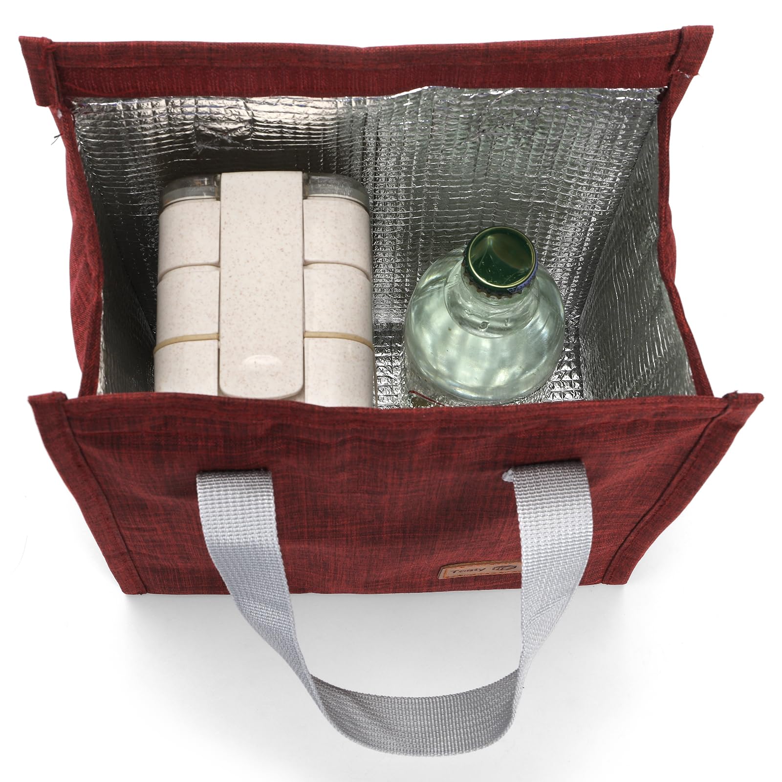 Lunch-Taschen, wiederverwendbar, isolierte Bento-Taschen, große Tragetasche, Lunchbox für Damen und Herren, wasserdichte Kühltasche mit Aluminium für Büro, Arbeit, Picknick, Strand, Reisen