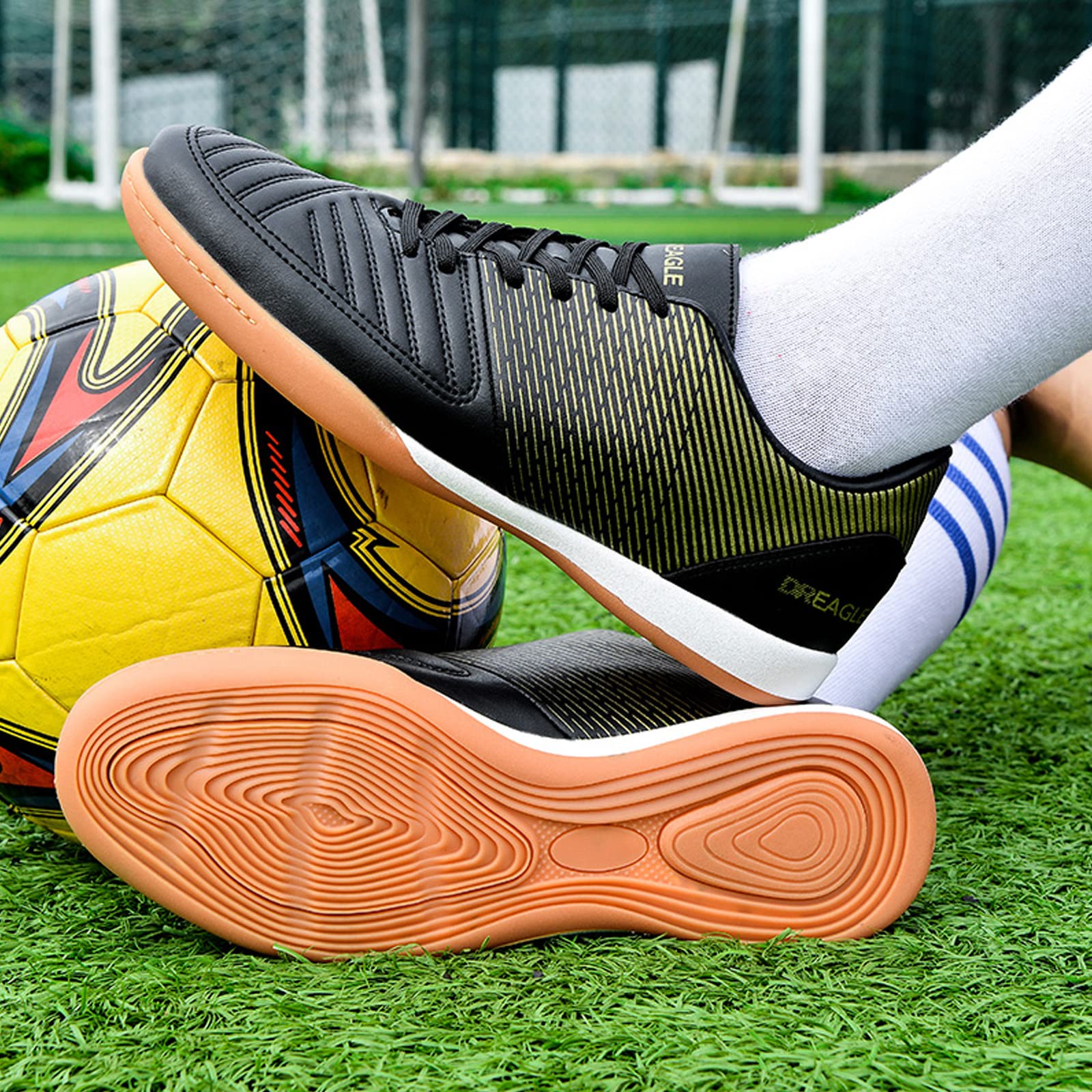 LZQpearl Hombre Zapatillas De Fútbol Sala, Botas De Fútbol IC/IN Indoor Street, Entrenamiento Competición Atletismo Soccer Shoe, para Niños Adolescentes Niño Niña Y Adultos