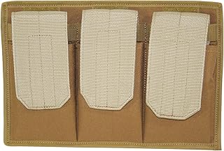Three Pocket Rifle Magazine Pouch with Velcro Back - Coyote Brown - Galati Gear