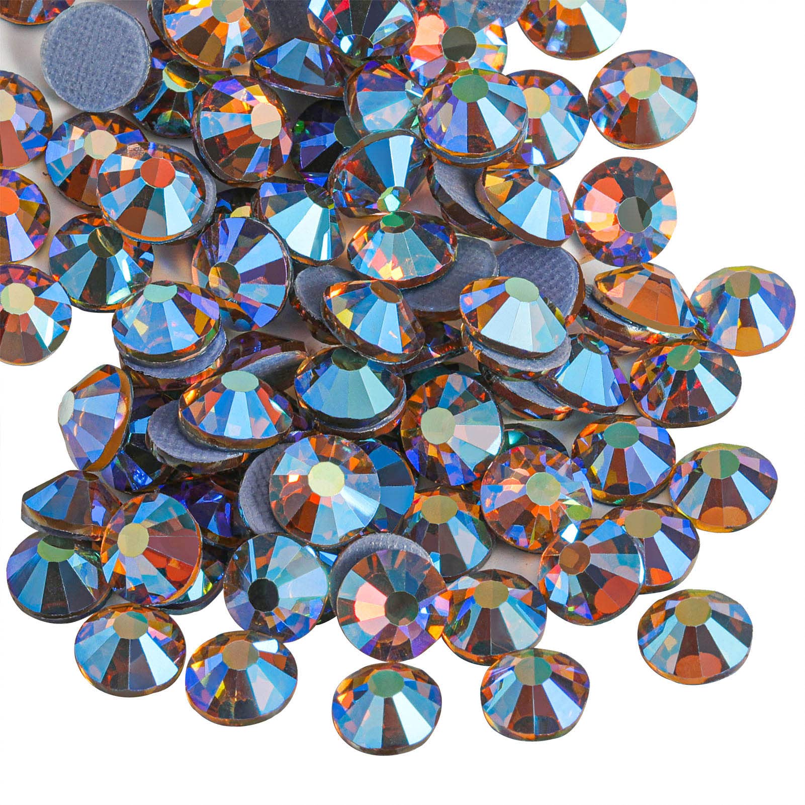 BEADSLAND Hotfix Rhinestones Light Colorado Topaz AB SS16 (1440pcs, 3.8-4.0mm) | Bulk Craft Crystal Embellishments - main product image