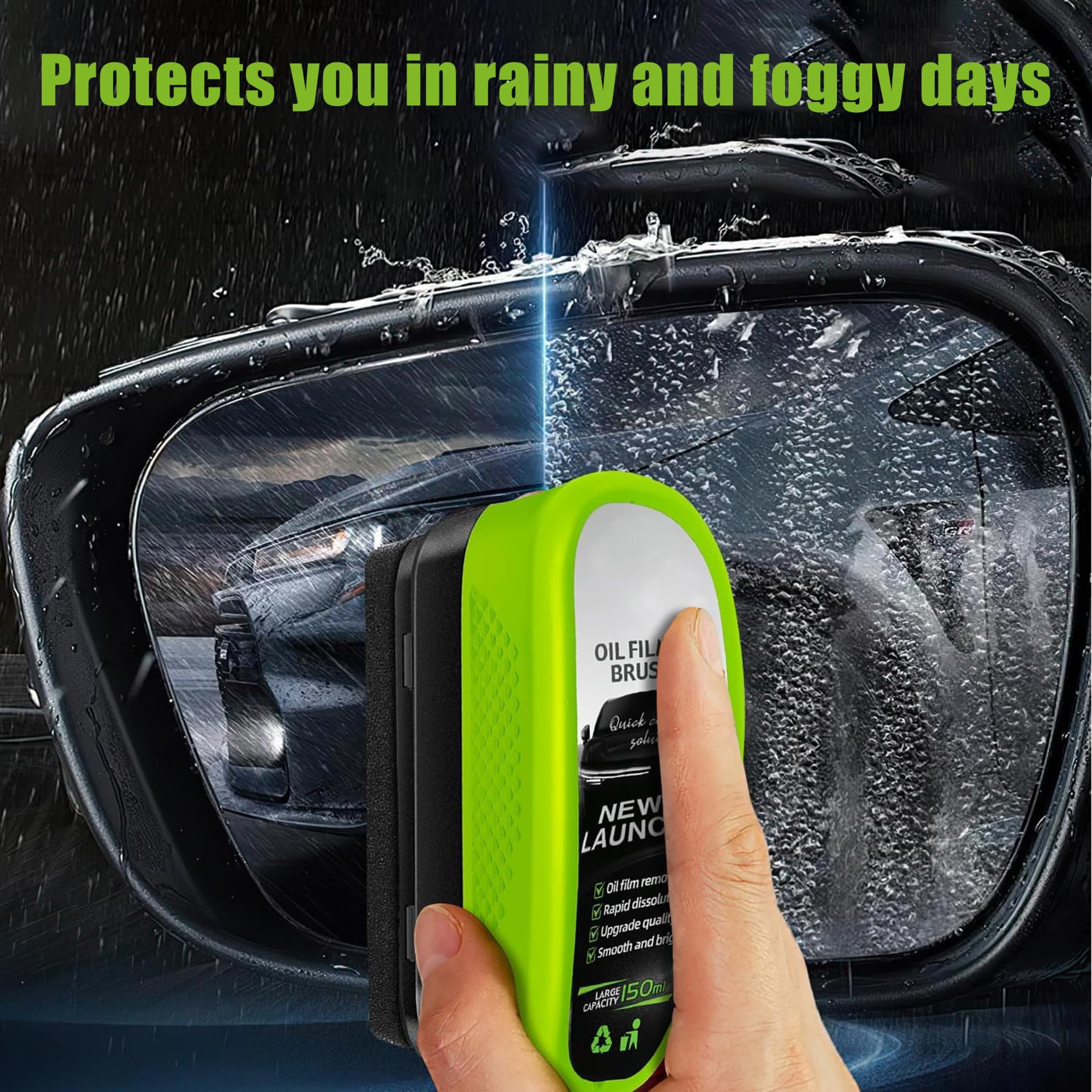 Oil Film Cleaning Brush For Car Windows, Automotive Oil Film Cleaning Brush, Car Glass Oil Film Cleaner, Universal Glass Cleaning Wipe Board (1pcs)